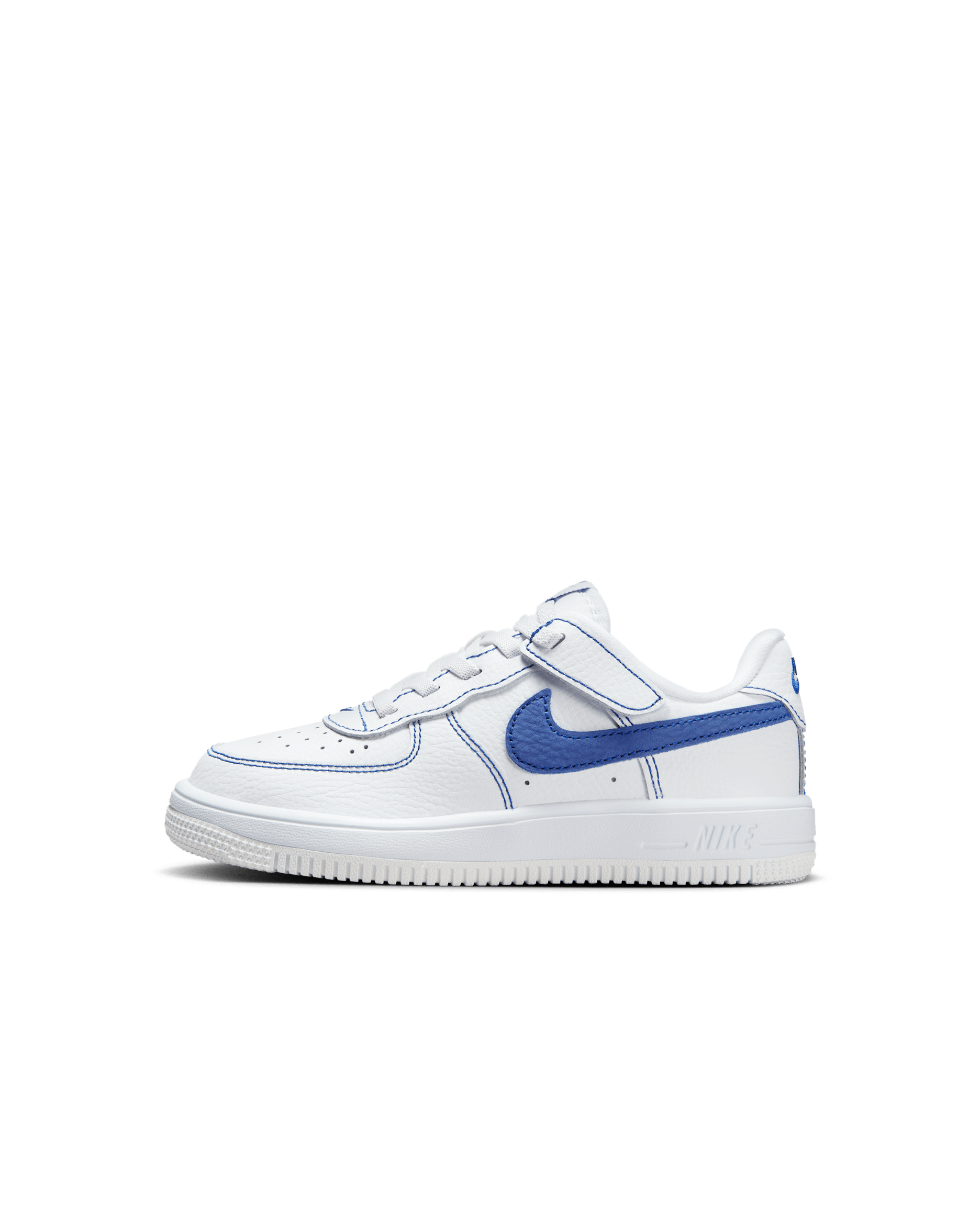 Nike Force 1 Low LV8 EasyOn kleuterschoenen - Wit/Deep Royal Blue