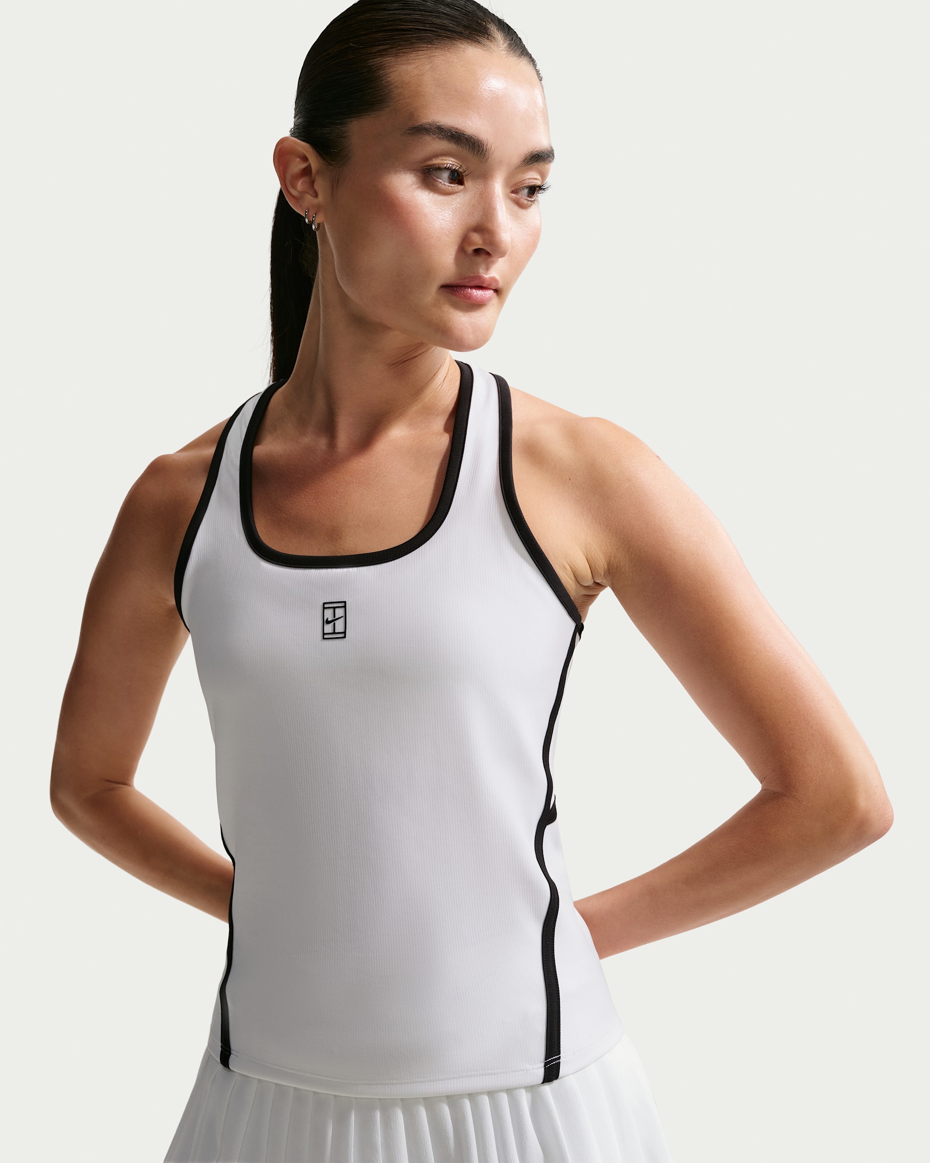 Nike Advantage Dri-FIT tennissinglet til dame - Hvit/Svart