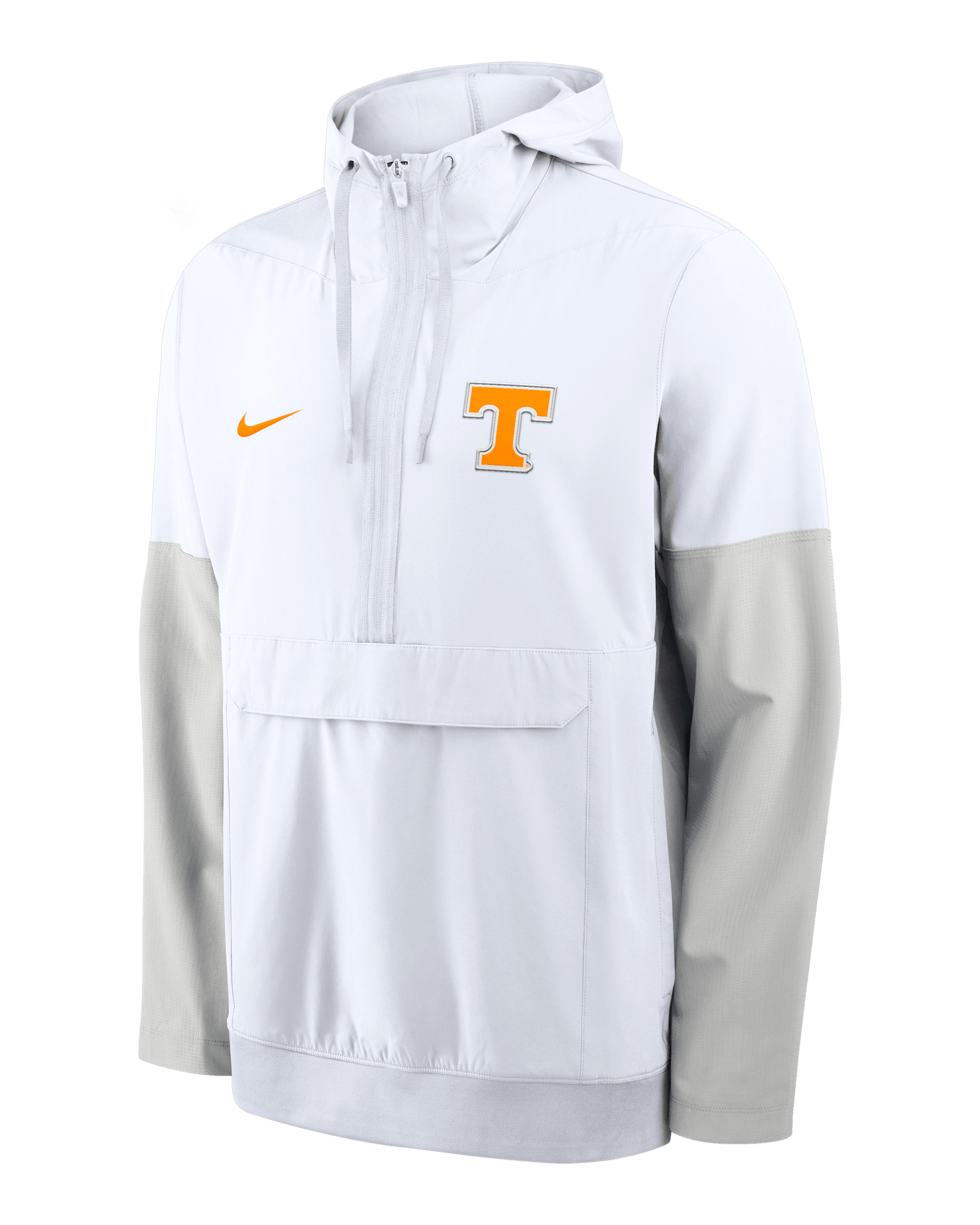 Chamarra universitaria Nike con gorro de medio cierre para hombre Tennessee Anorak - Blanco