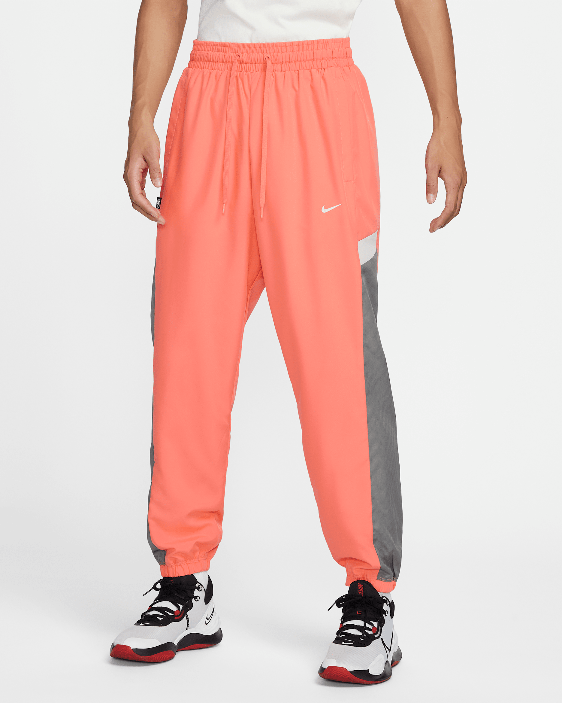 Nike Icon Men's Woven Basketball Pants - Light Wild Mango/Flat Pewter/Light Orewood Brown/Light Orewood Brown