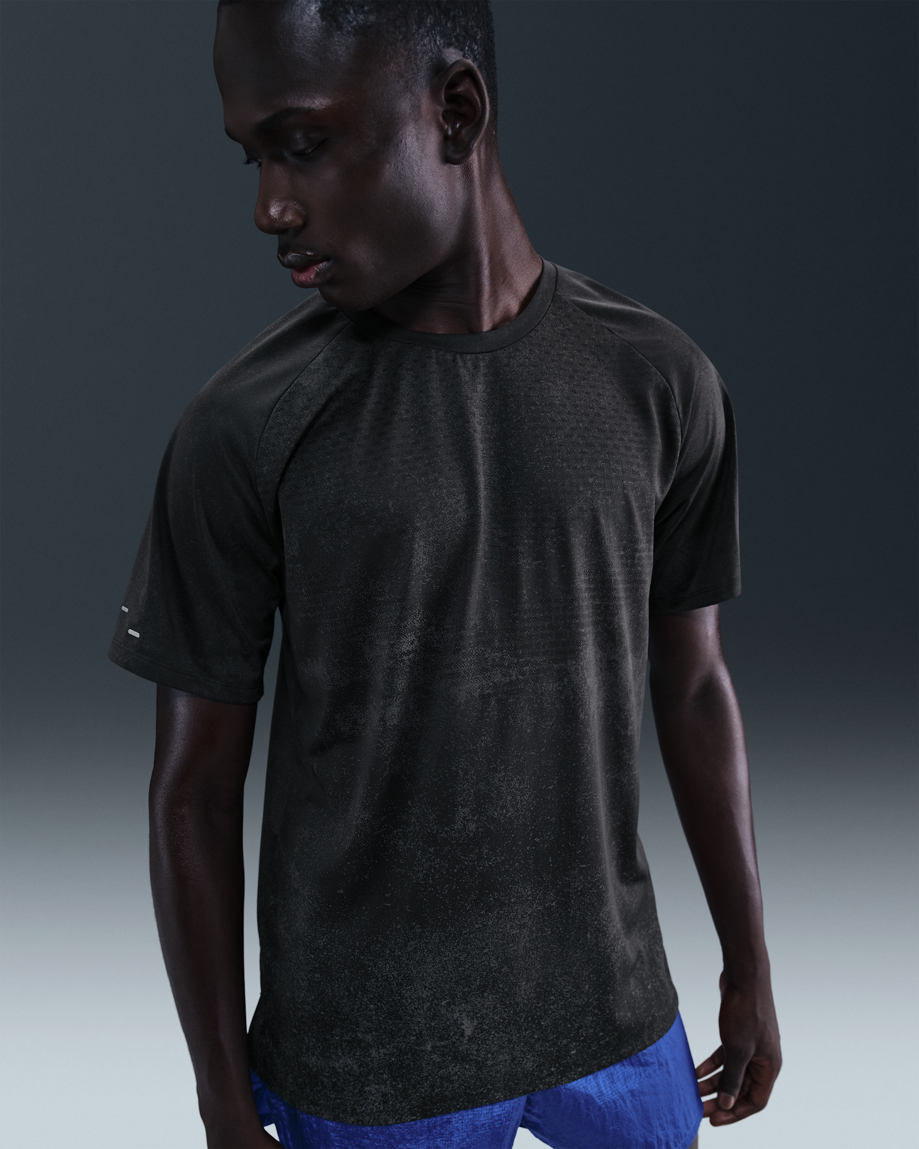 Nike Stride Men's Dri-FIT ADV Short-Sleeve Running Top with Reflective Design Accents - Off-Noir