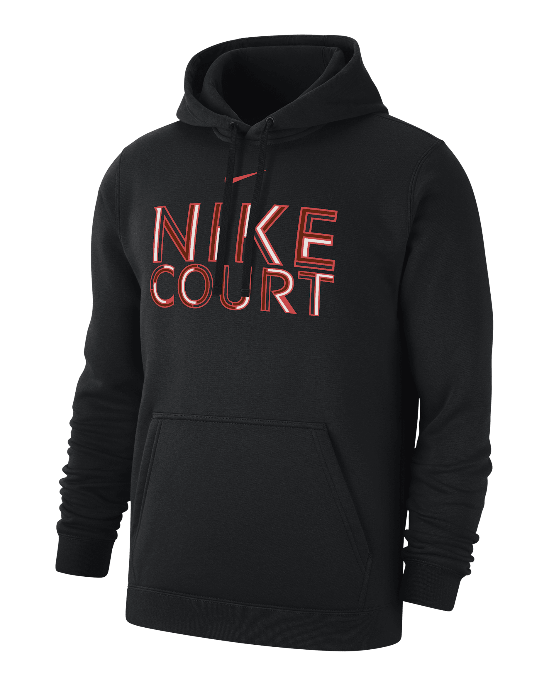 Nike Club Men's Tennis Fleece Pullover Hoodie - Black