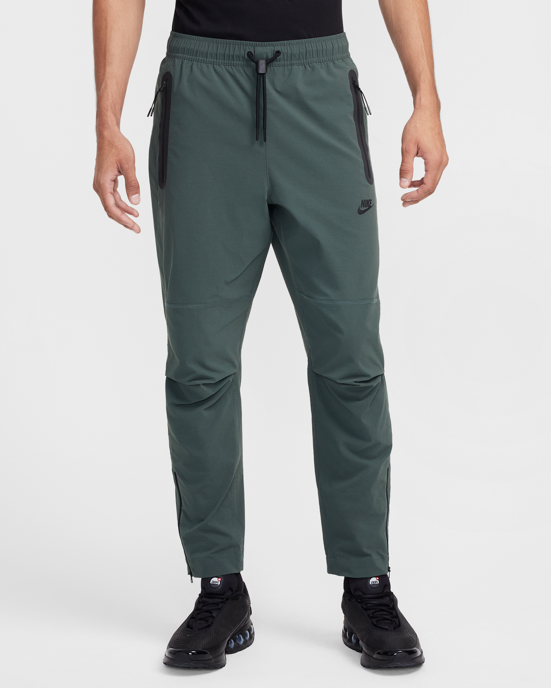 Nike Tech Men's Woven Trousers - Vintage Green/Black