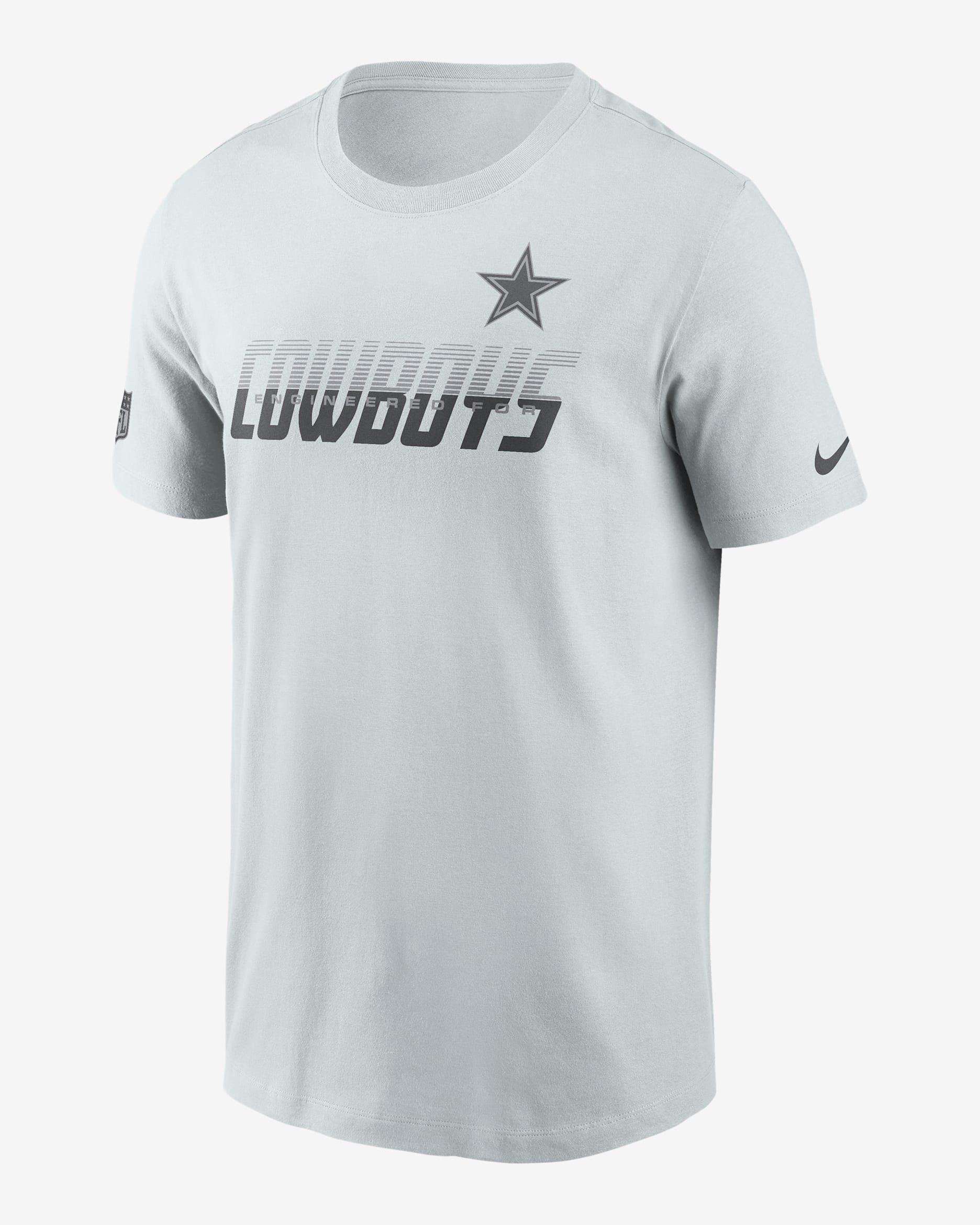 Dallas Cowboys Sideline Team Issue Men's Nike Dri-FIT NFL T-Shirt - Platinum/Platinum