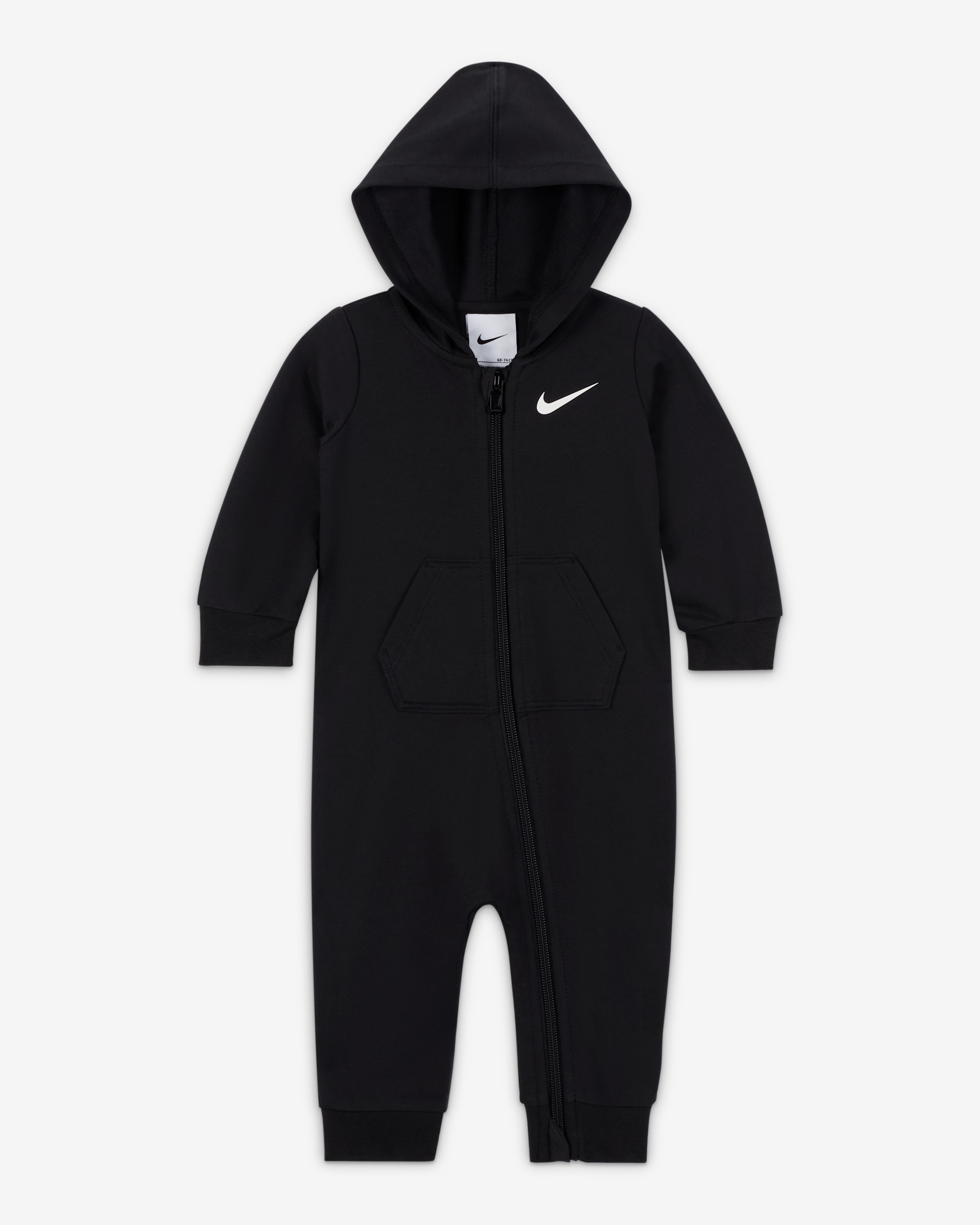 Nike Essentials Hooded Overalls Baby Overalls - Black