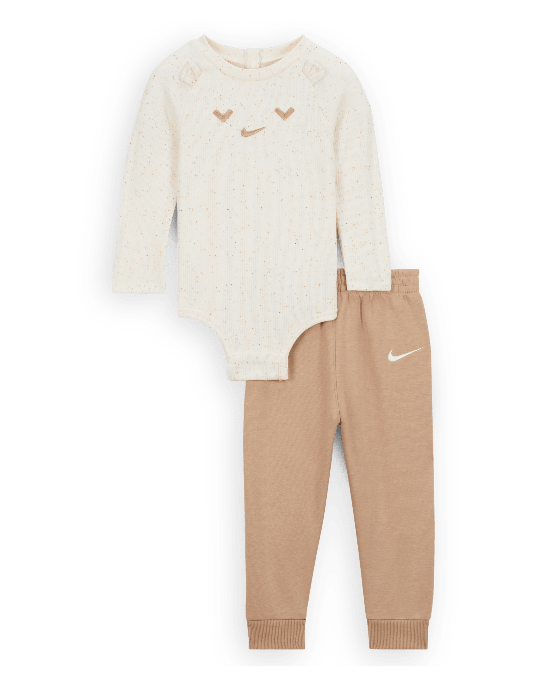 Conjunto de 2 piezas de body de manga larga para bebé (12-24 meses) Nike Cozy Comfort - Cáñamo