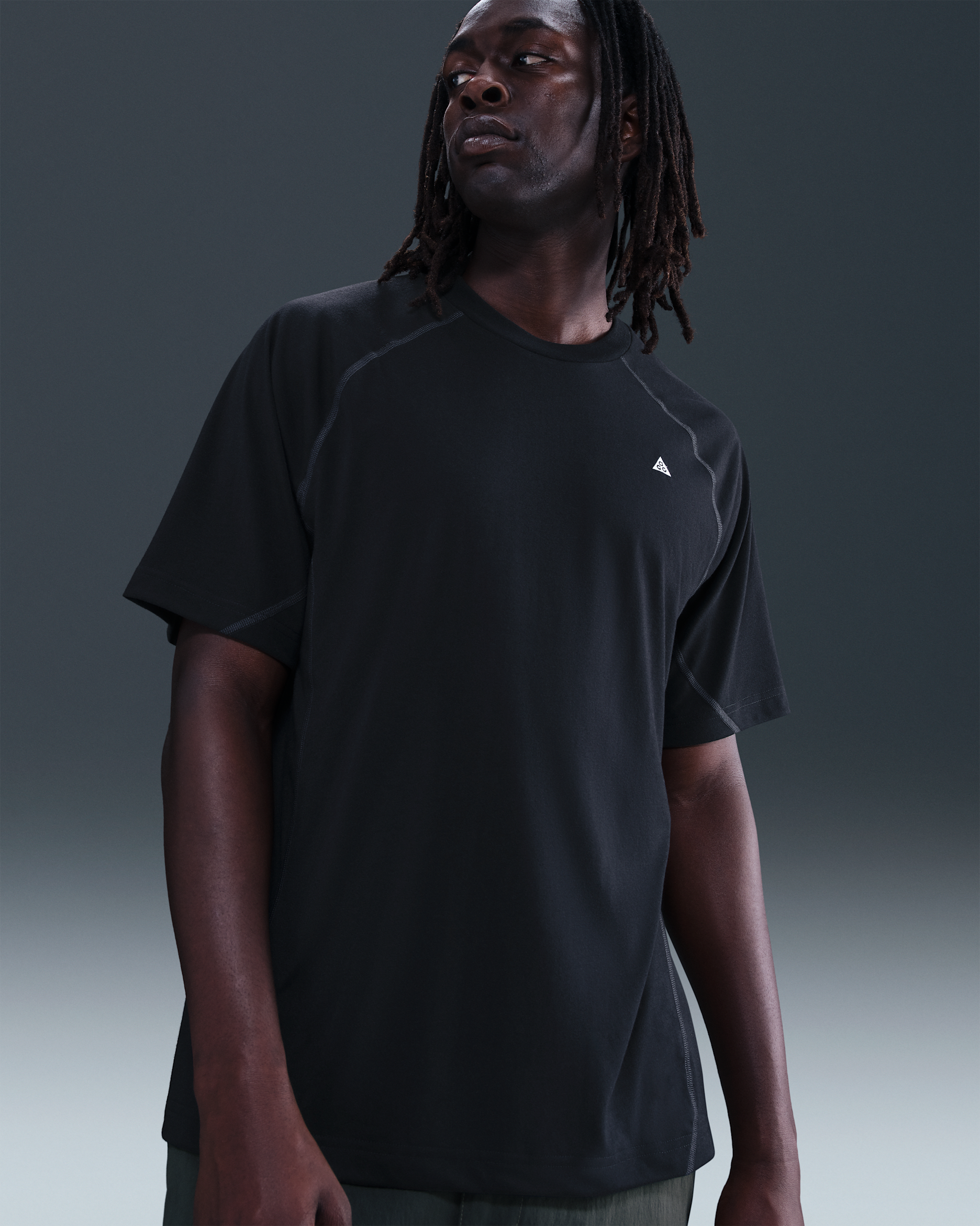 Nike ACG 'Goat Rocks' Men's Dri-FIT ADV UV Short-Sleeve Top - Black/Anthracite/Summit White