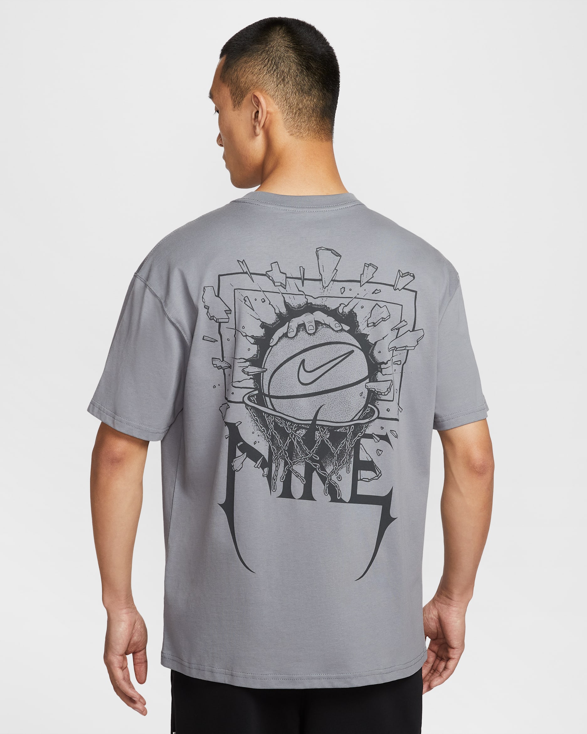 Nike Men's Max90 Basketball T-Shirt - Cool Grey