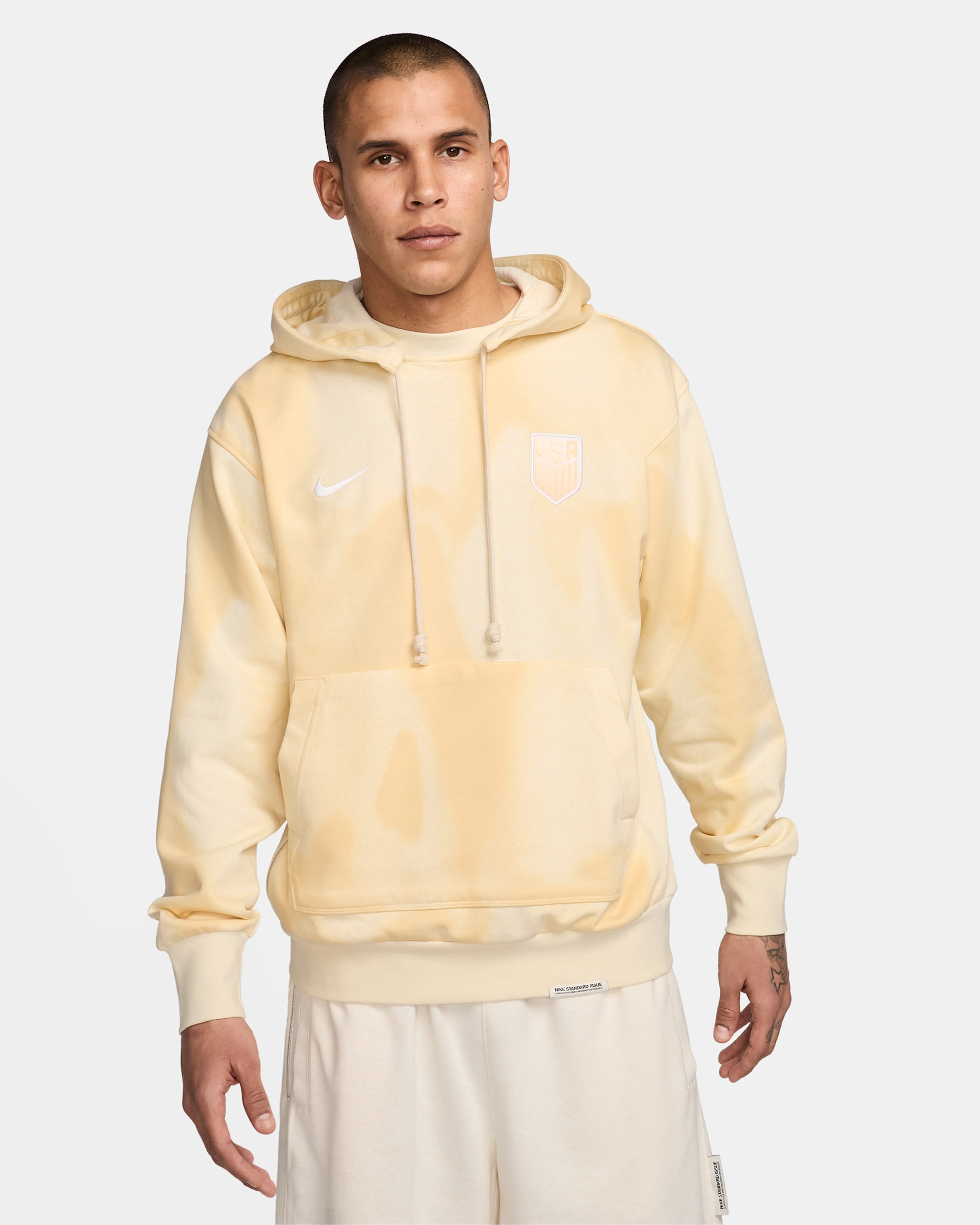 USMNT Standard Issue Men's Nike Dri-FIT Soccer Pullover Hoodie - Coconut Milk/White