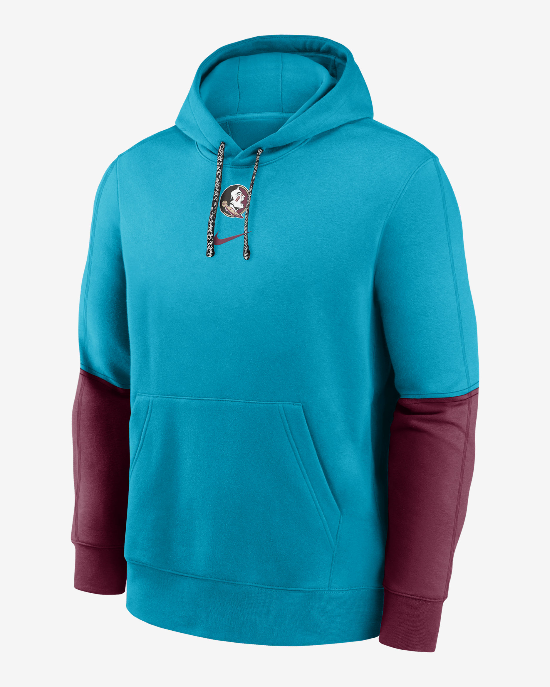 Florida State Seminoles Sideline Team Issue Club Men's Nike College Pullover Hoodie - Turquoise
