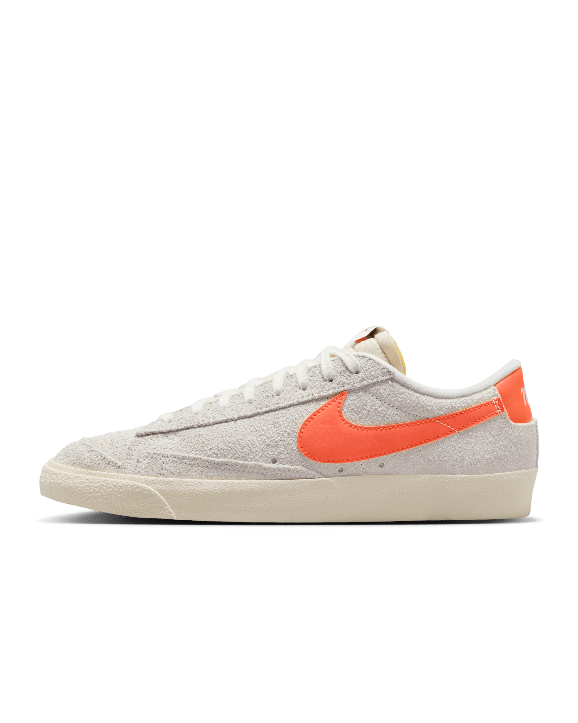 Nike Blazer Low '77 Premium Men's Shoes - Summit White/Coconut Milk/Black/Safety Orange