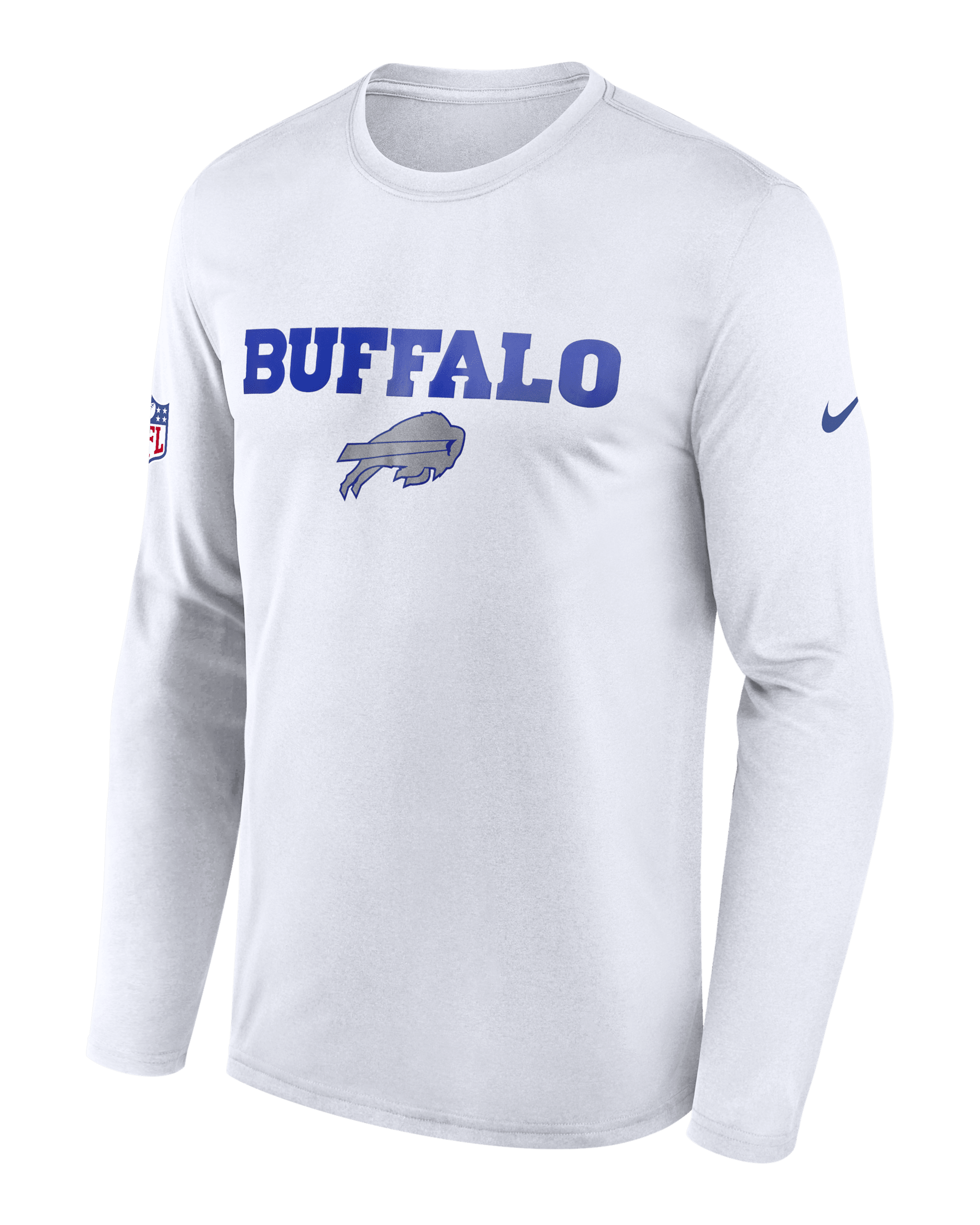 Buffalo Bills Rivalries Collection Sideline Legend Small Logo Men's Nike Dri-FIT NFL Long-Sleeve T-Shirt - White
