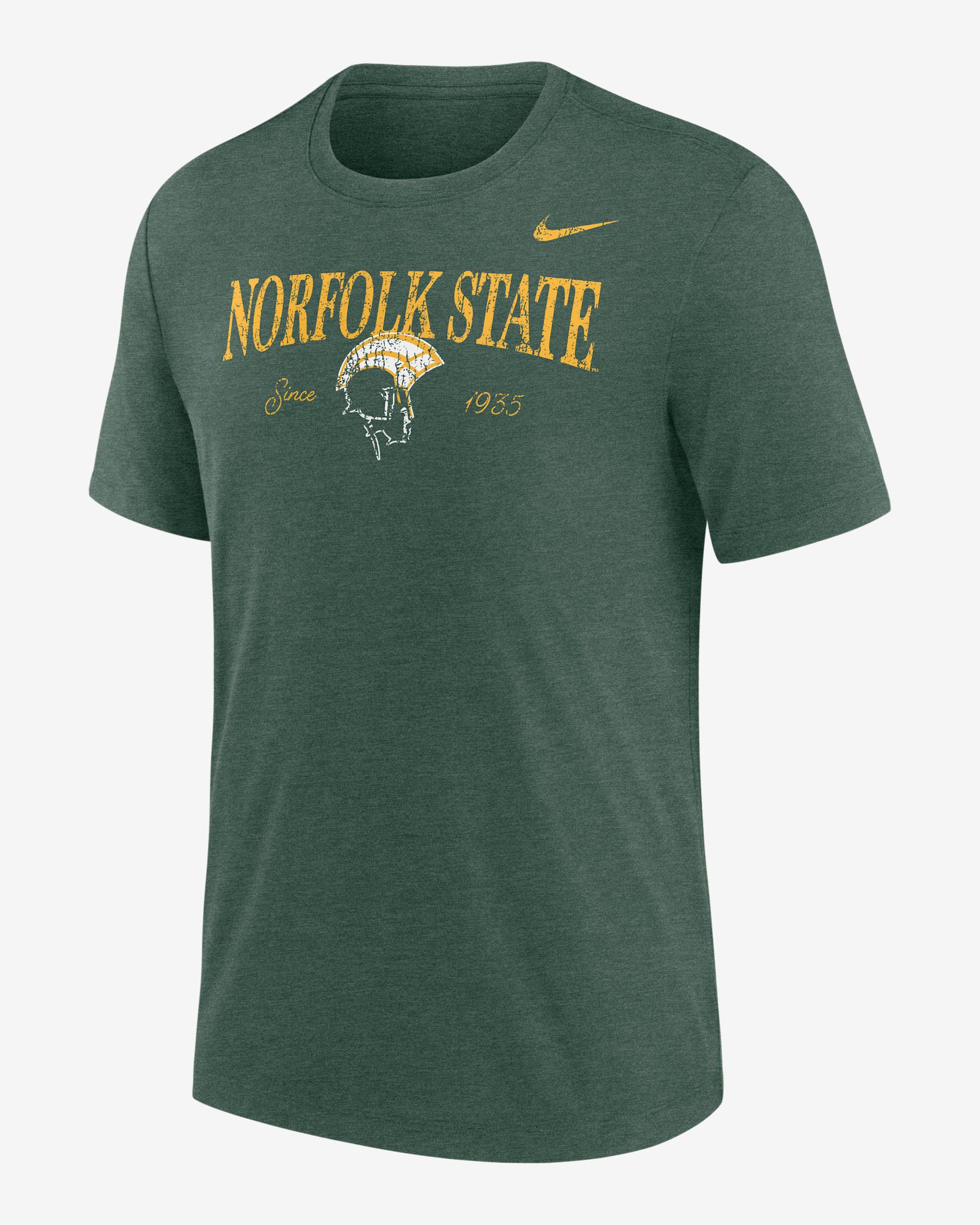 Nike College (Norfolk State University) Men's Tri-Blend Short-Sleeve T-Shirt - Fir