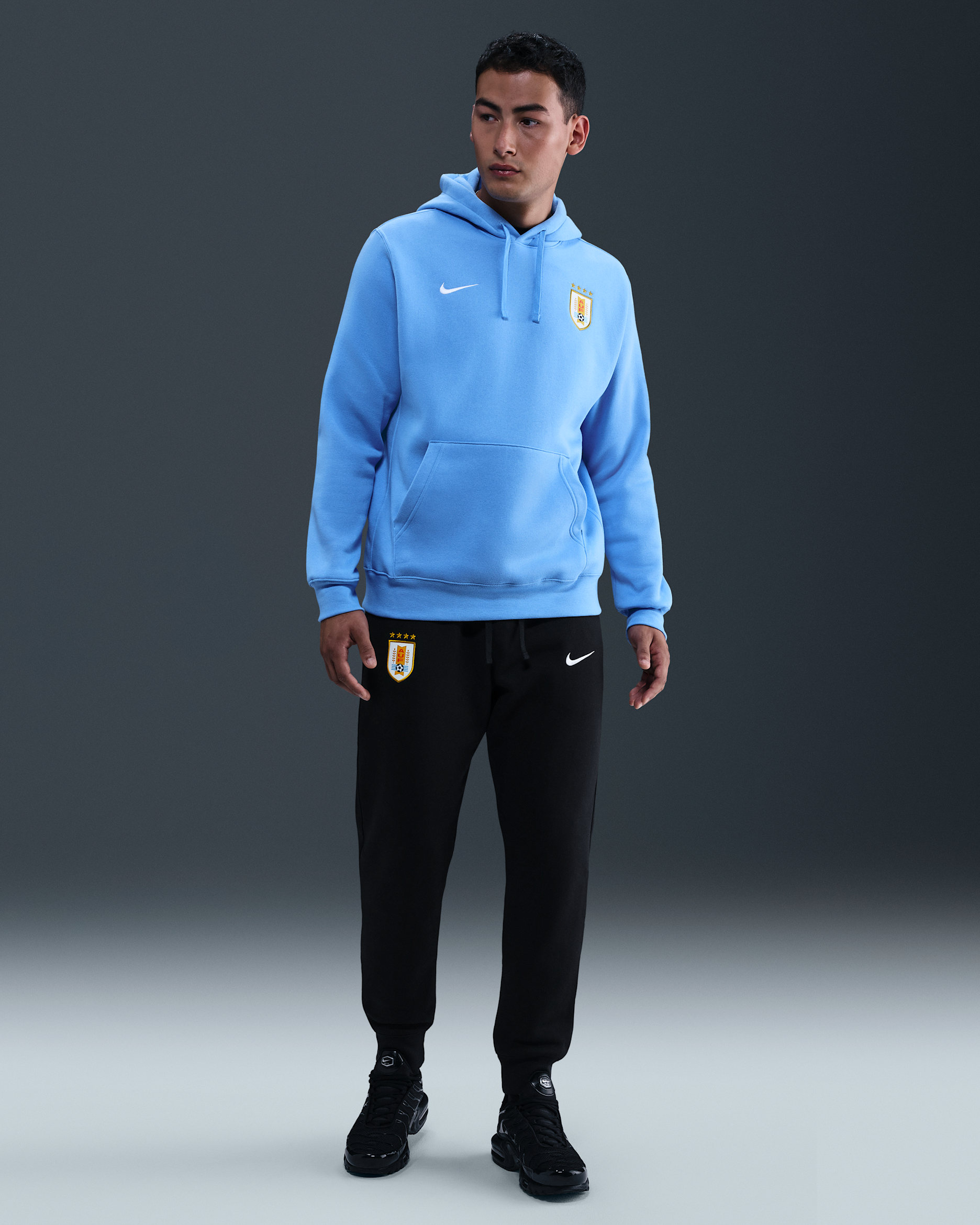 Joggers de fútbol Nike para hombre Uruguay Club - Negro/Blanco