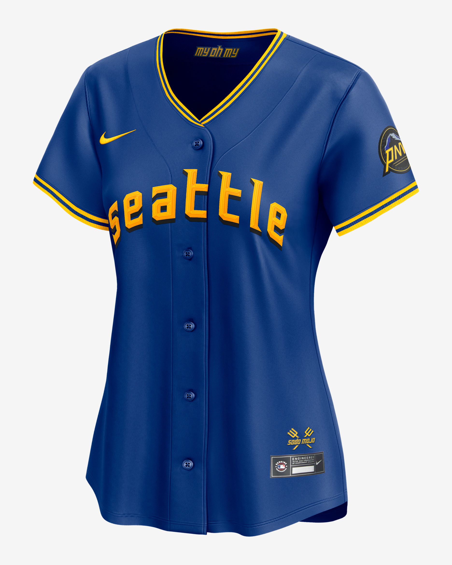 Jersey Nike Dri-FIT ADV de la MLB Limited para mujer Julio Rodríguez Seattle Mariners City Connect - Azul enérgico