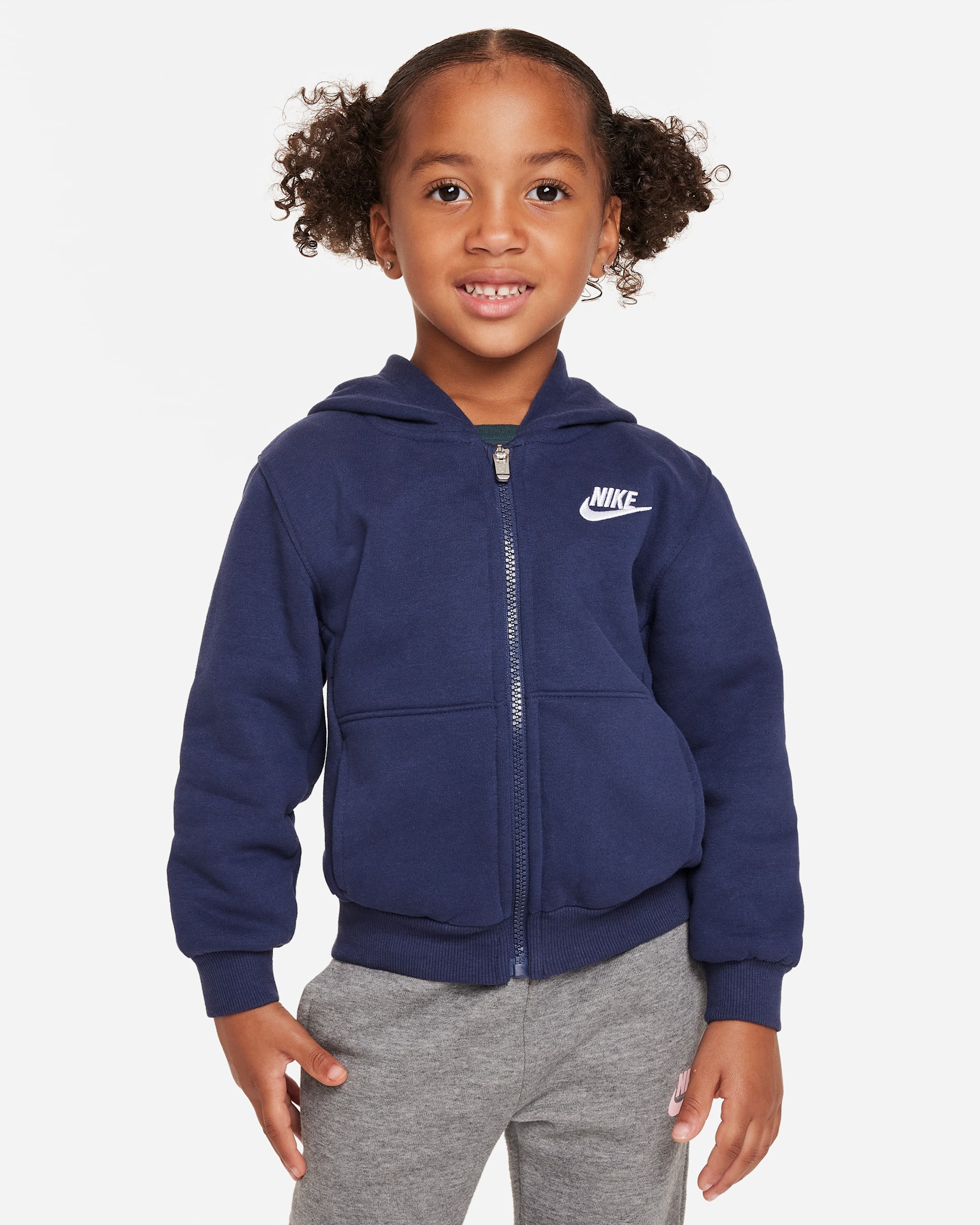 Nike Sportswear Club Toddler Fleece Full-Zip Hoodie - Midnight Navy