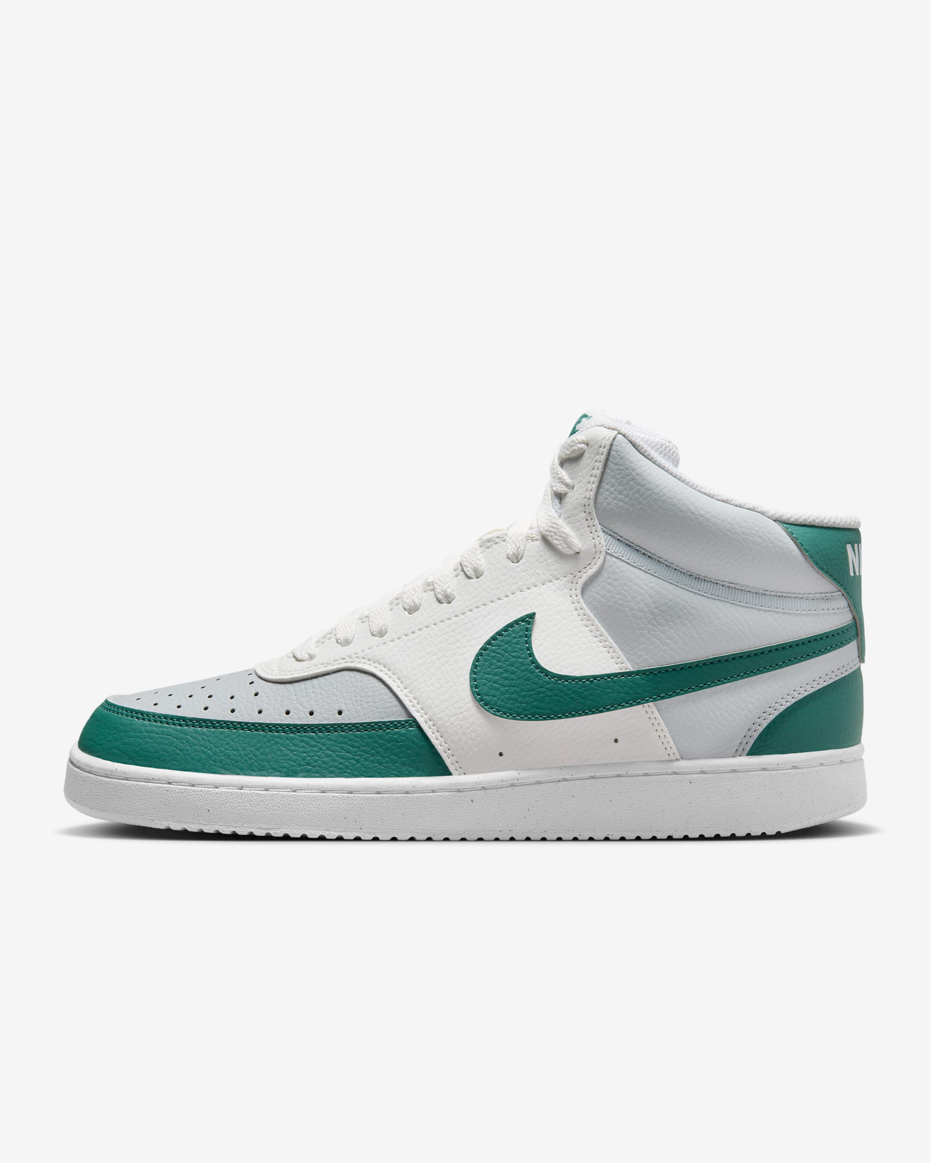 Nike Court Vision 中筒 Next Nature 男鞋 - Summit White/Pure Platinum/白色/Bicoastal
