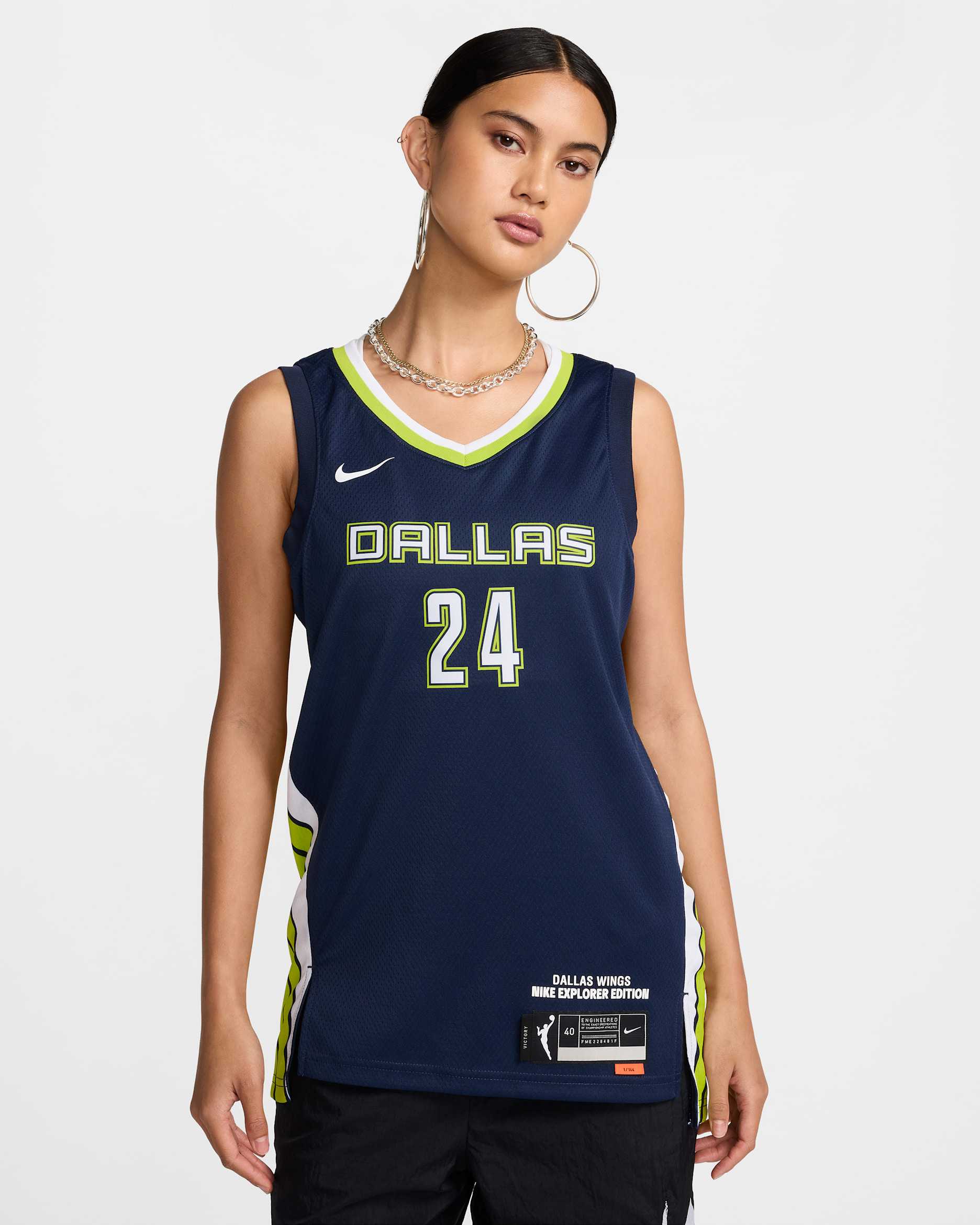 Dallas Wings Explorer Edition Nike Dri-FIT WNBA Victory Jersey - College Navy