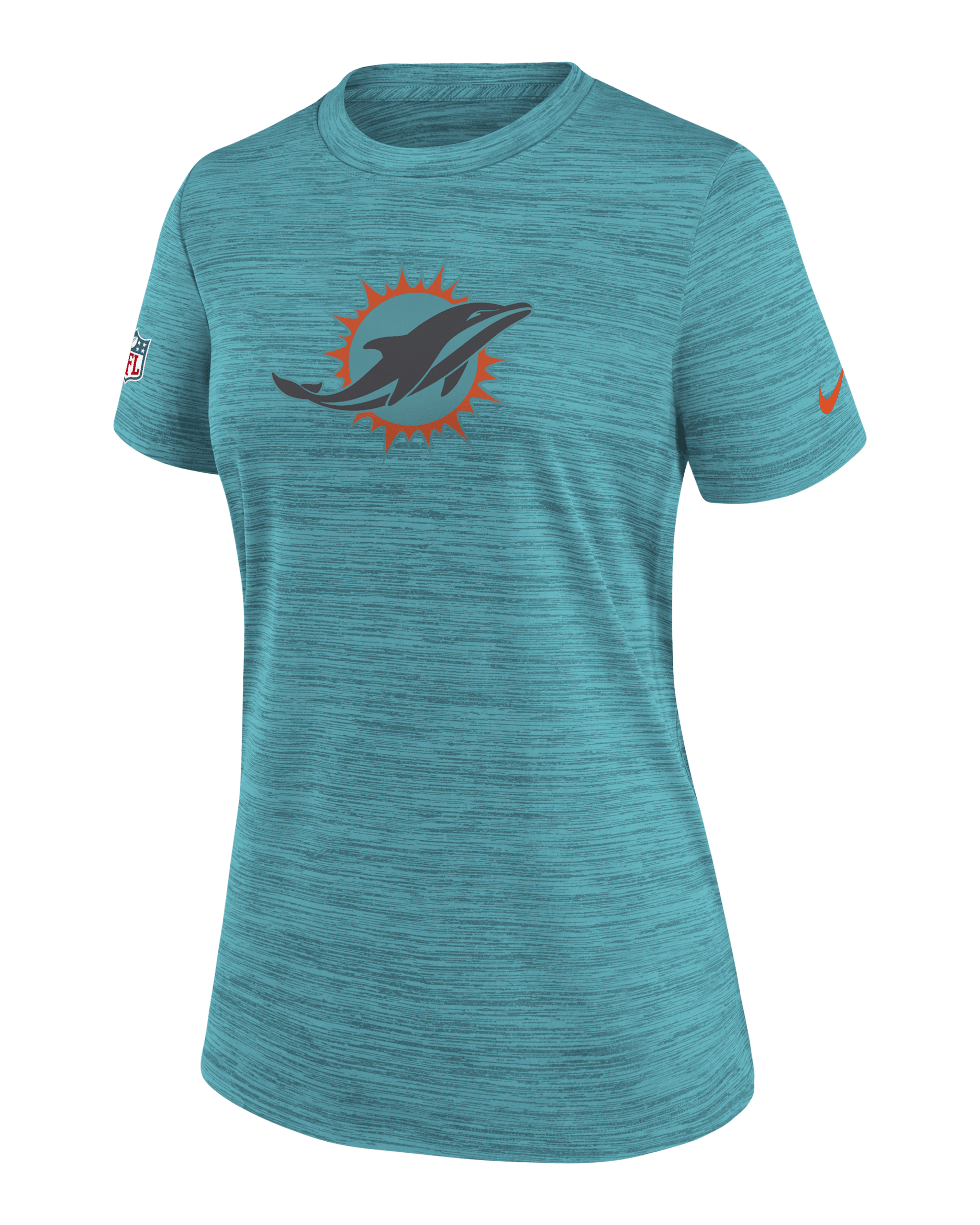 Miami Dolphins Rivalries Collection Sideline Velocity Women's Nike Dri-FIT NFL T-Shirt - Aqua