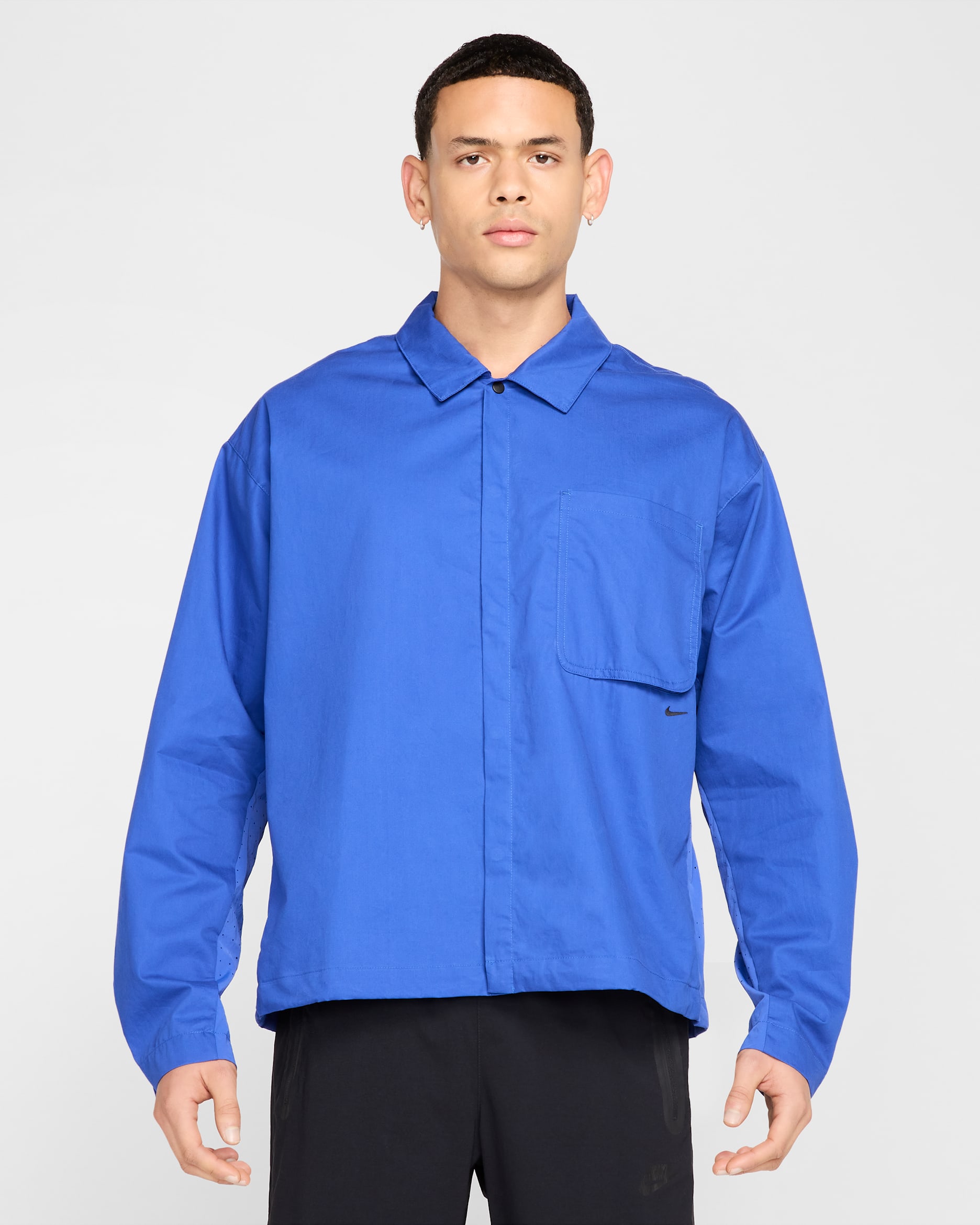 Prenda para la parte superior con botones para hombre Nike Sportswear Tech - Royal juego/Negro