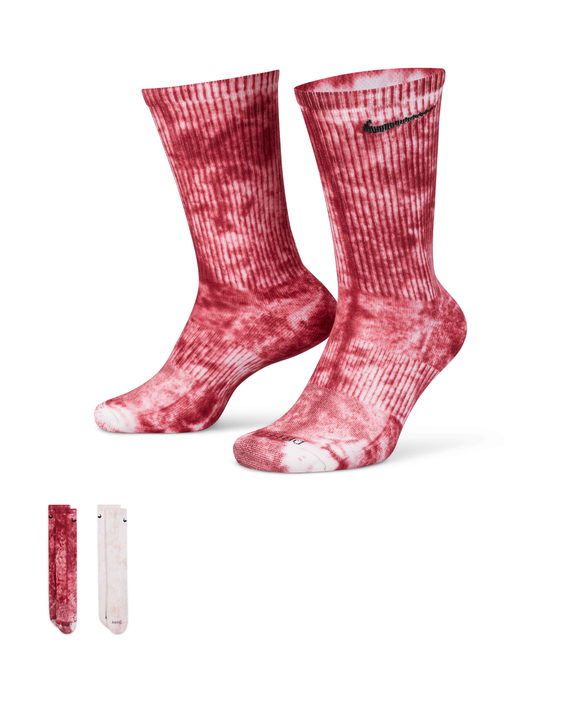 Nike Everyday Plus Cushioned Tie-Dye Crew Socks (2 Pairs) - Multi-Colour