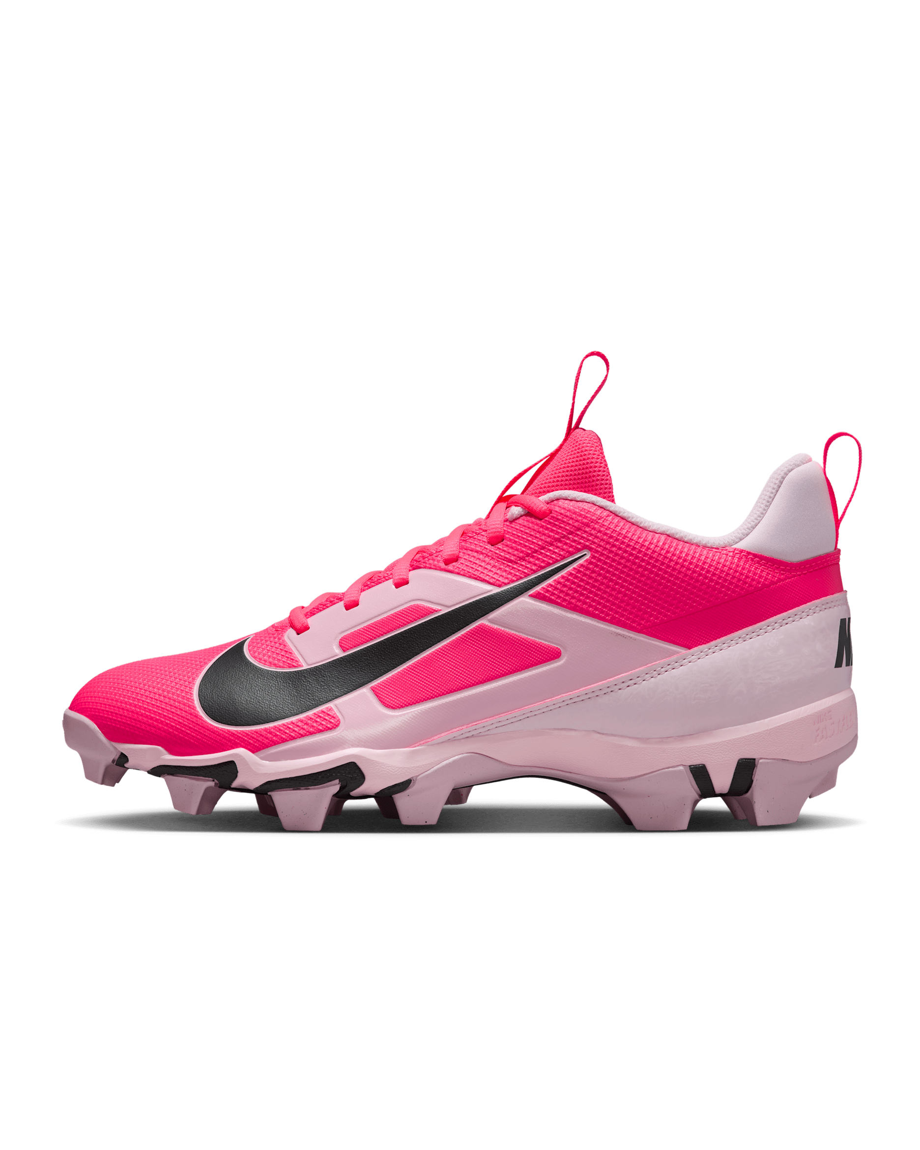 Nike Alpha Menace 4 Shark Football Cleats - Racer Pink/Pink Foam/Dark Smoke Grey/Dark Smoke Grey