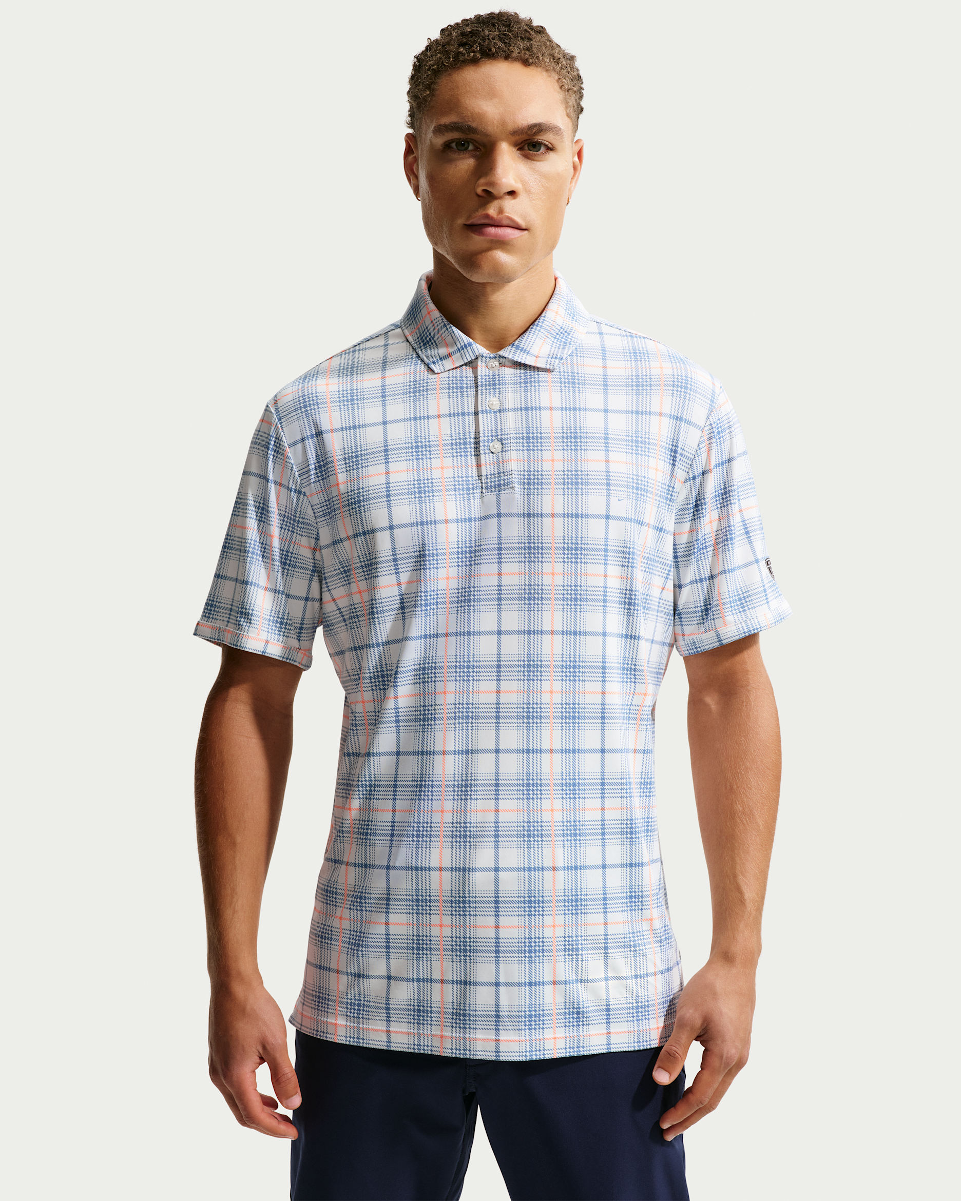 Nike Par Men's Dri-FIT Tartan Golf Polo - Sail
