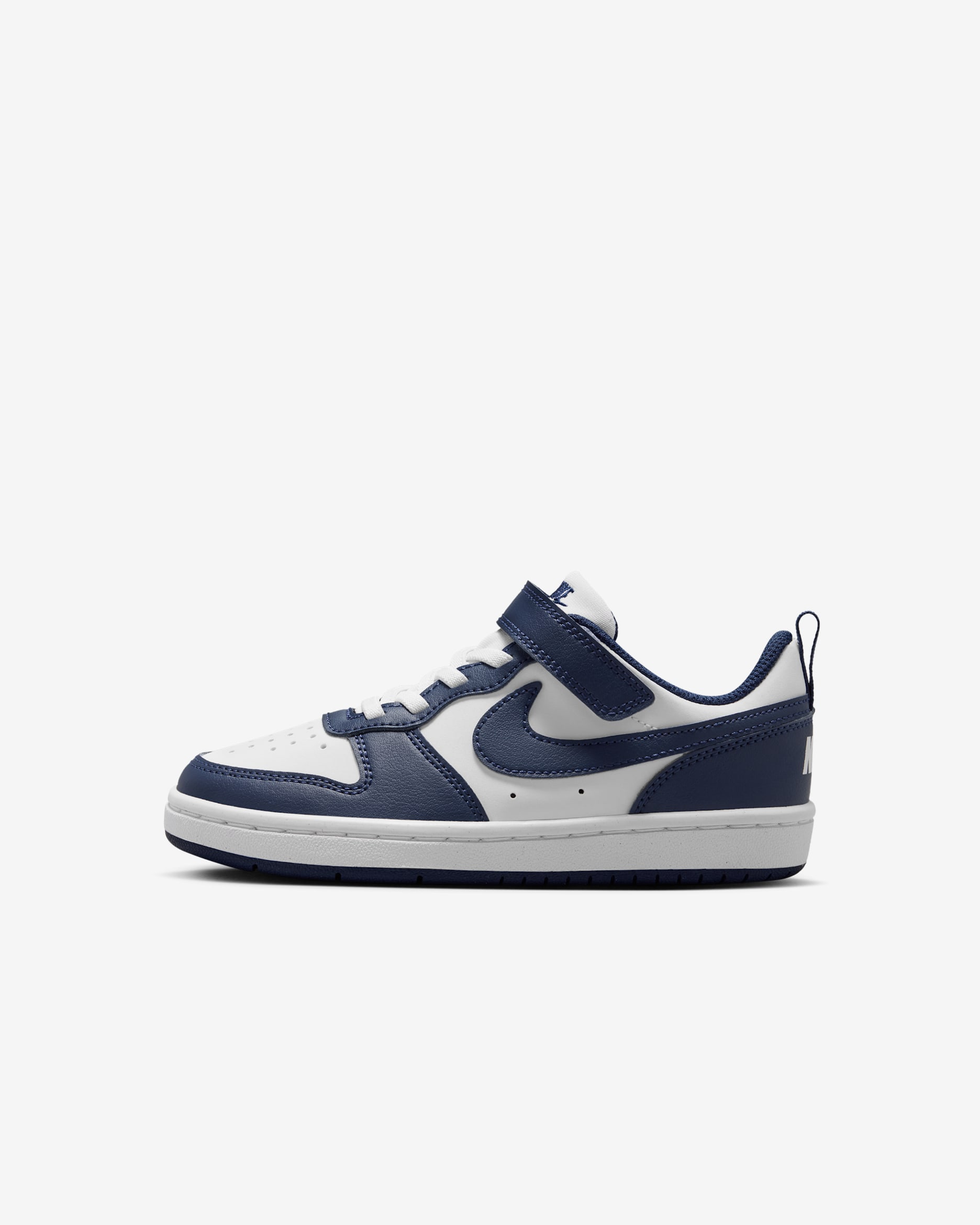 Nike Court Borough Low Little Kids' Shoes - White/White/Midnight Navy