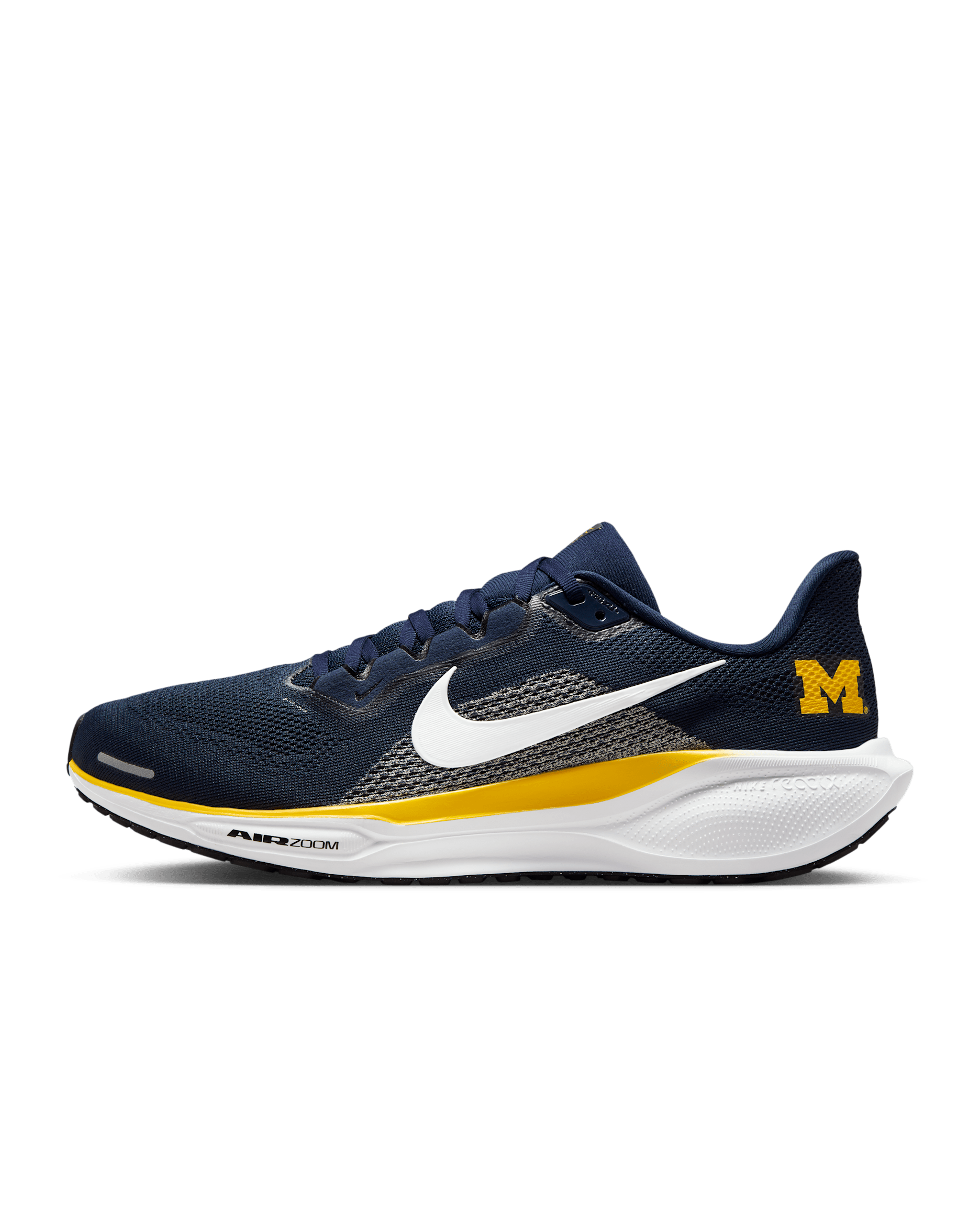 Michigan Pegasus 41 Men's Nike College Road Running Shoes - College Navy/Amarillo/White