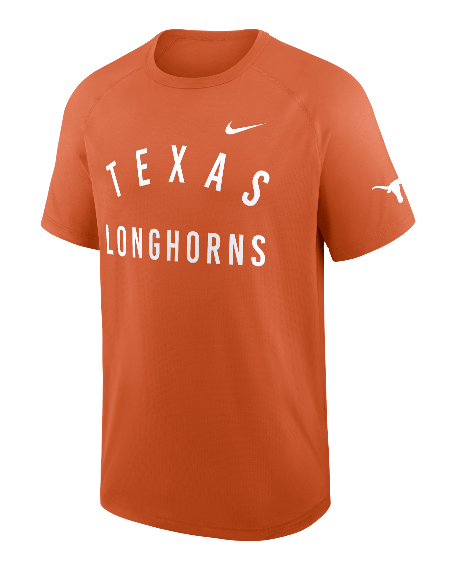 Playera universitaria Nike Dri-FIT para hombre Texas Premium Performance - Naranja quemado