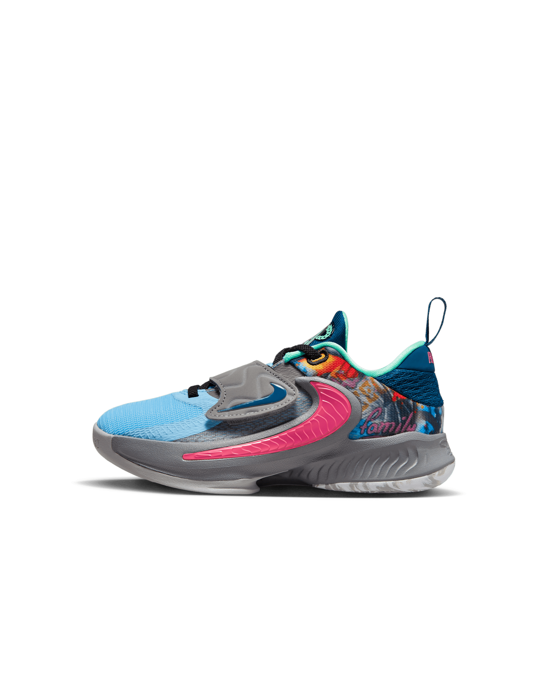 Freak 4 SE Younger Kids' Shoes - Smoke Grey/Particle Grey/Green Glow/Pinksicle