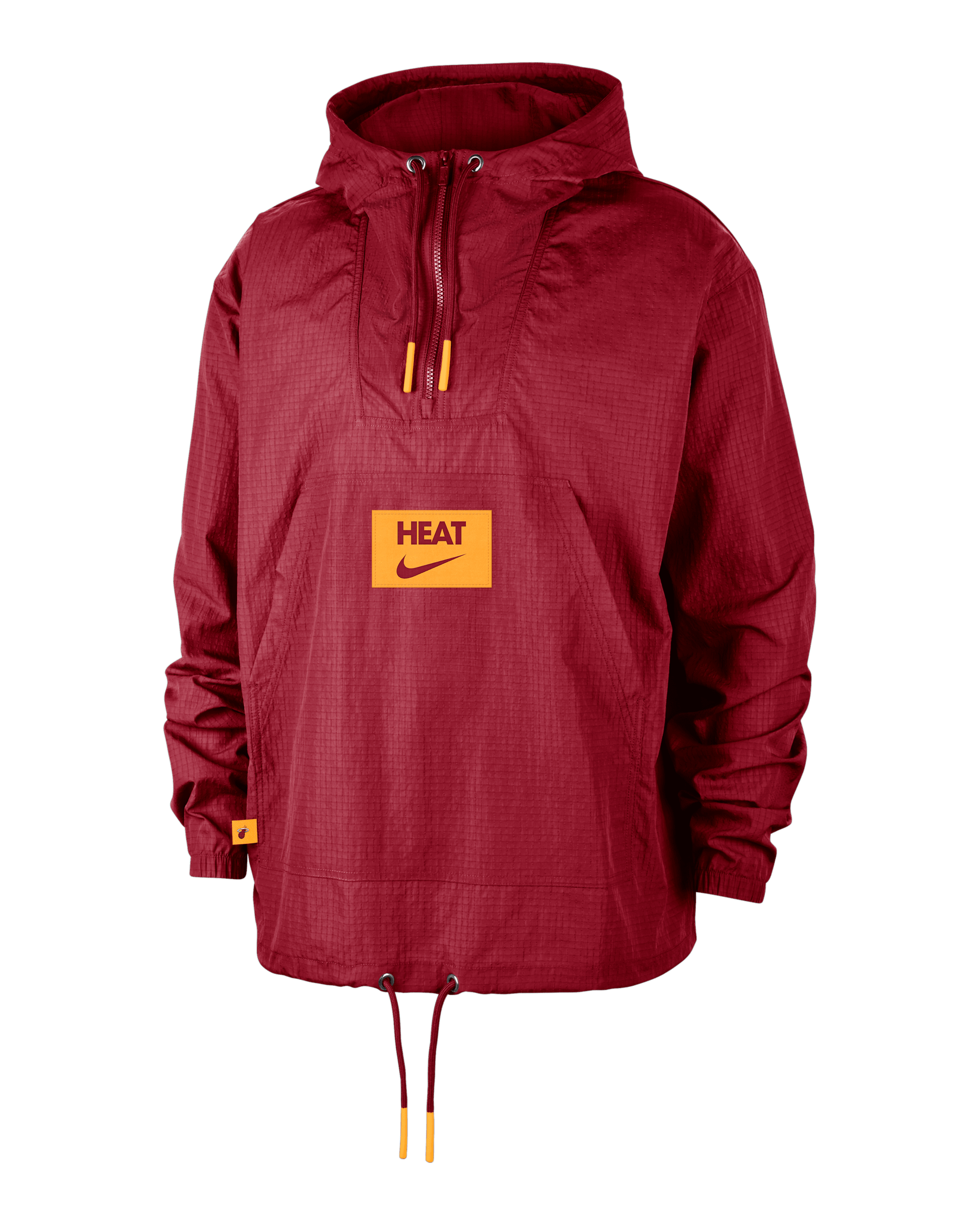 Chamarra tipo anorak Nike de la NBA para hombre Miami Heat Club Courtside - Rojo duro/Reloj de sol/Reloj de sol