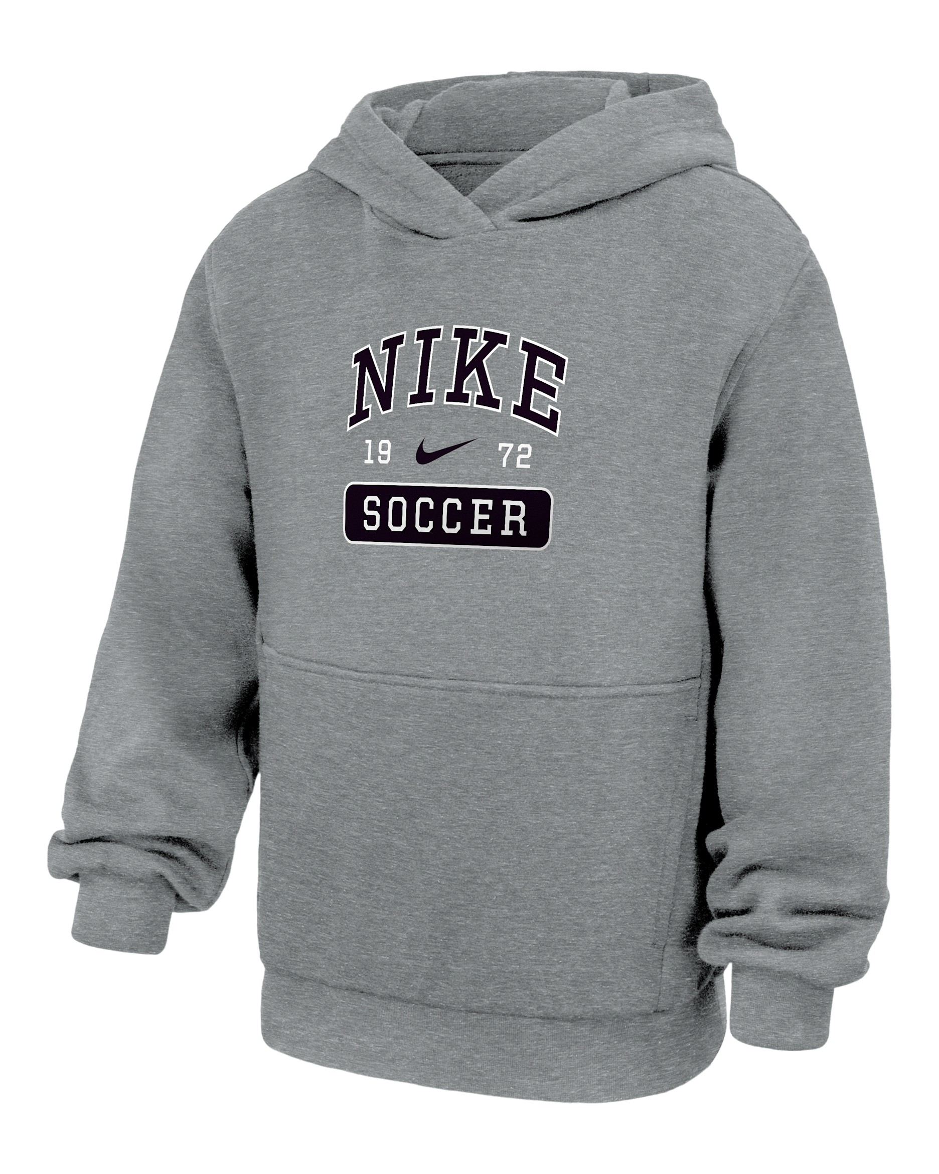 Sudadera de fútbol con gorro sin cierre para niños talla grande Nike Club Fleece - Gris oscuro jaspeado