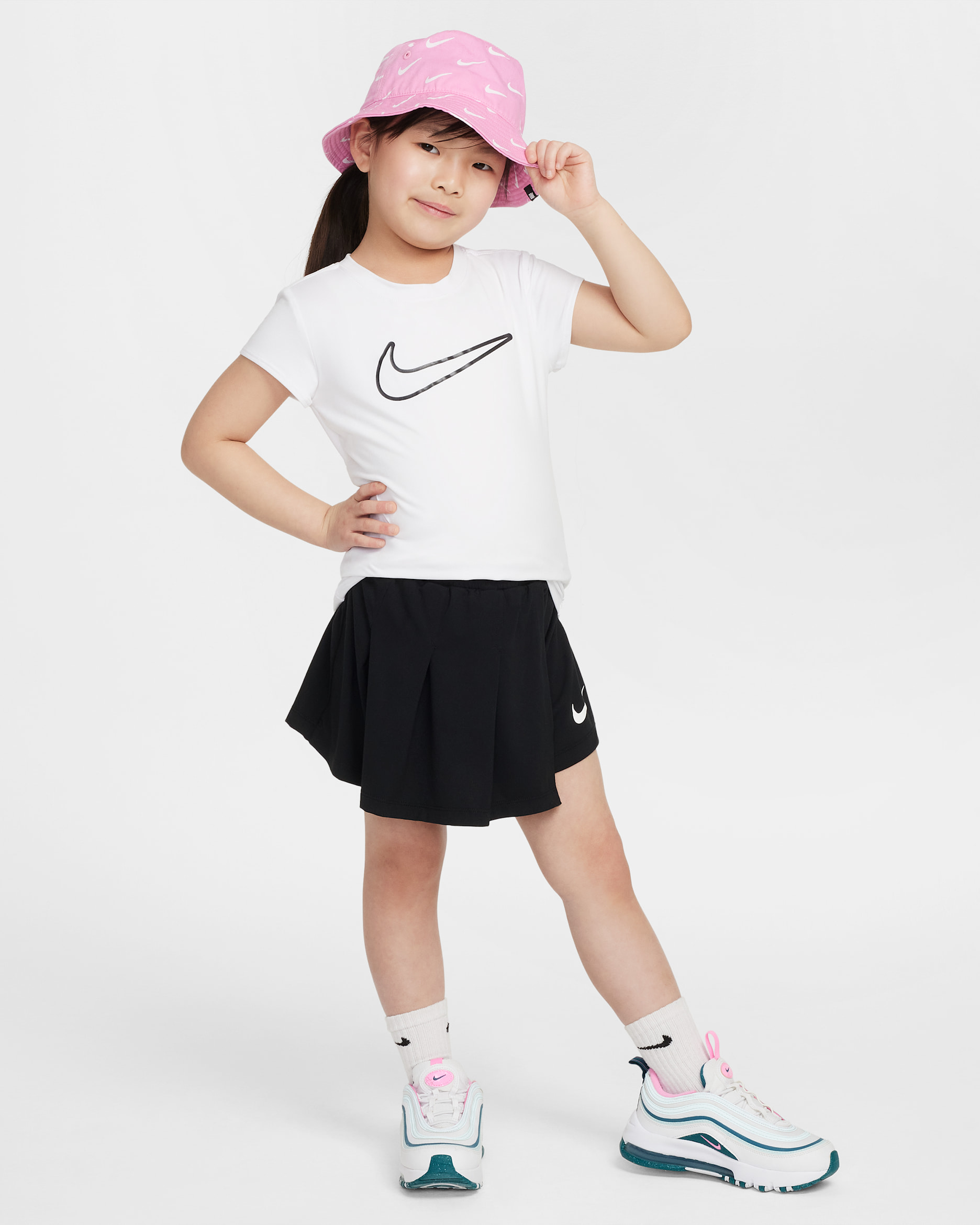 Nike Dri-FIT All Day Play Little Kids' 2-Piece Skort Set - Black