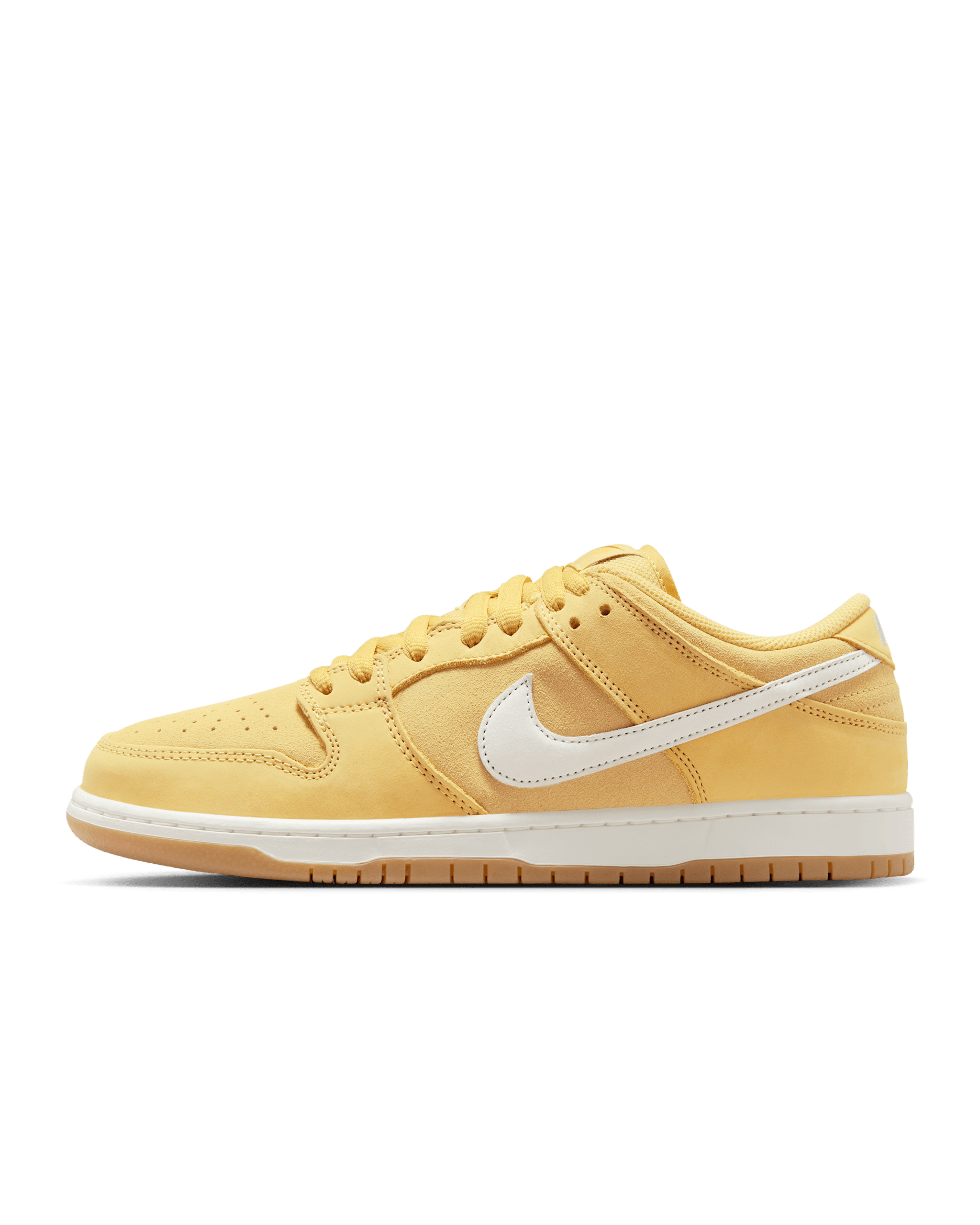 Nike SB Dunk Low Pro Skate Shoes - Saturn Gold/Saturn Gold/Solar Flare/Sail