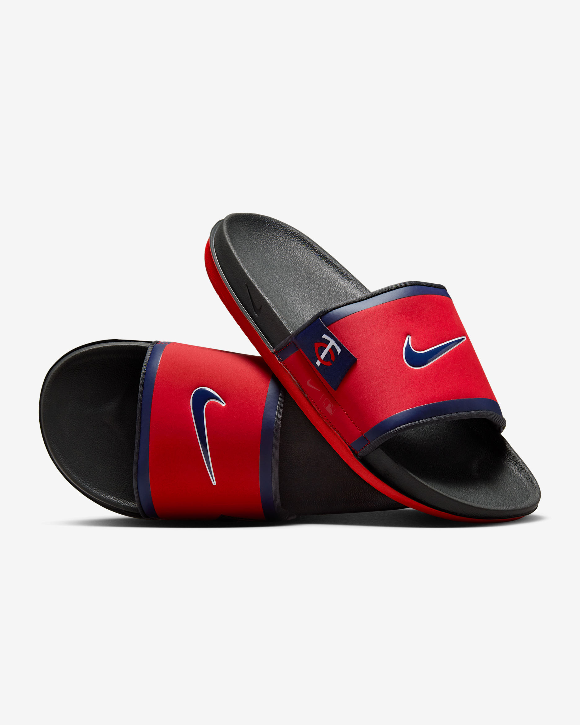 Nike Offcourt (Minnesota Twins) Offcourt Slides - Sport Red/Dark Smoke Grey/Midnight Navy