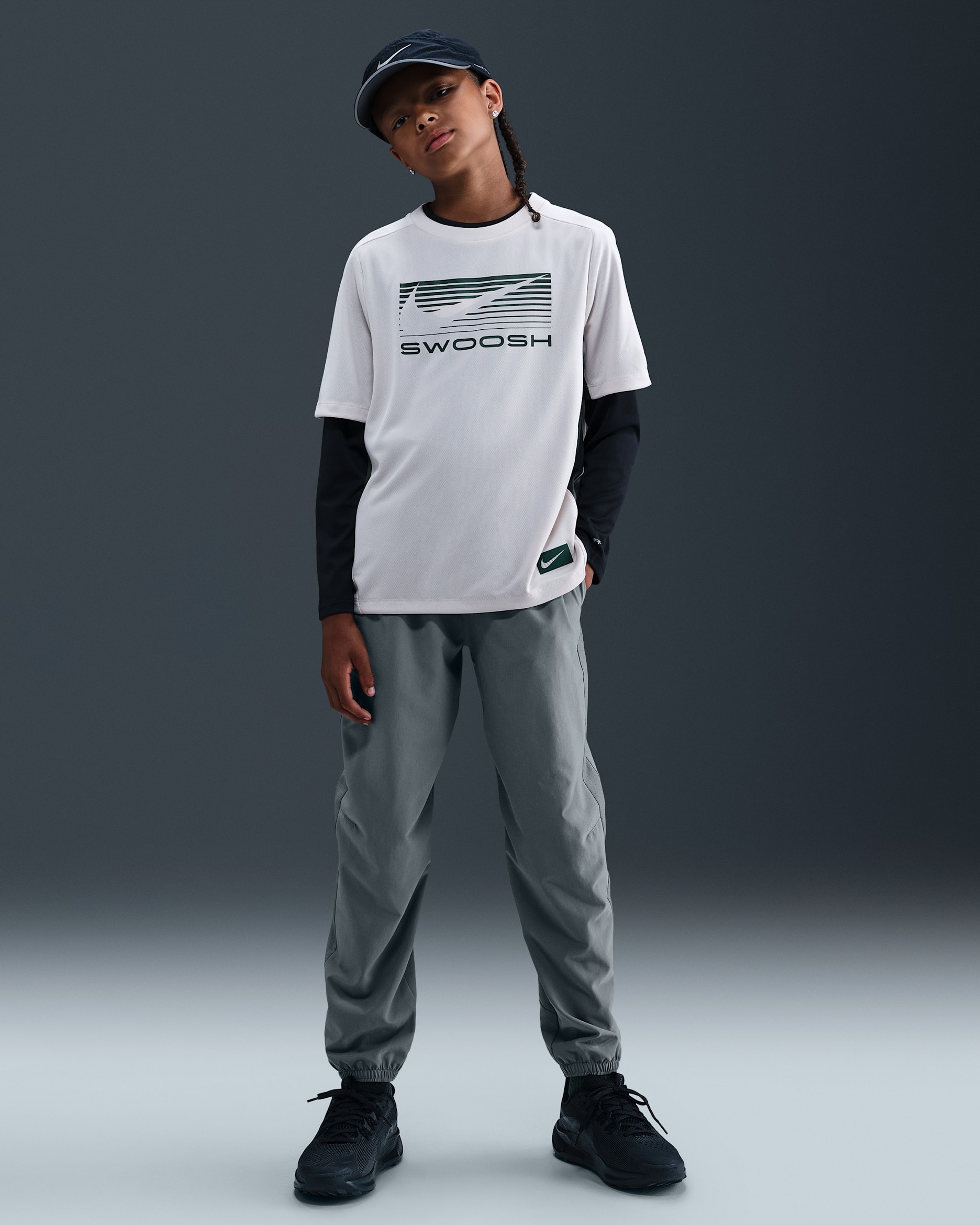 Nike Dri-FIT Multi Big Kids' (Boys') Pants - Smoke Grey