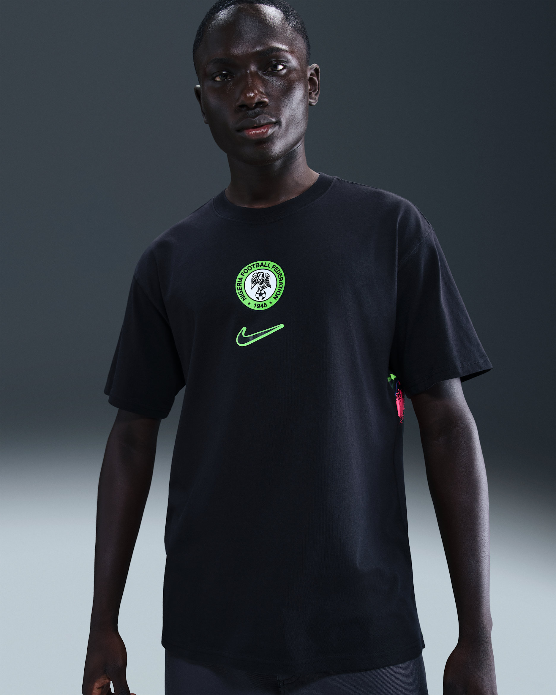 Nigeria Premium Goalkeeper Men's Nike Football T-Shirt - Black