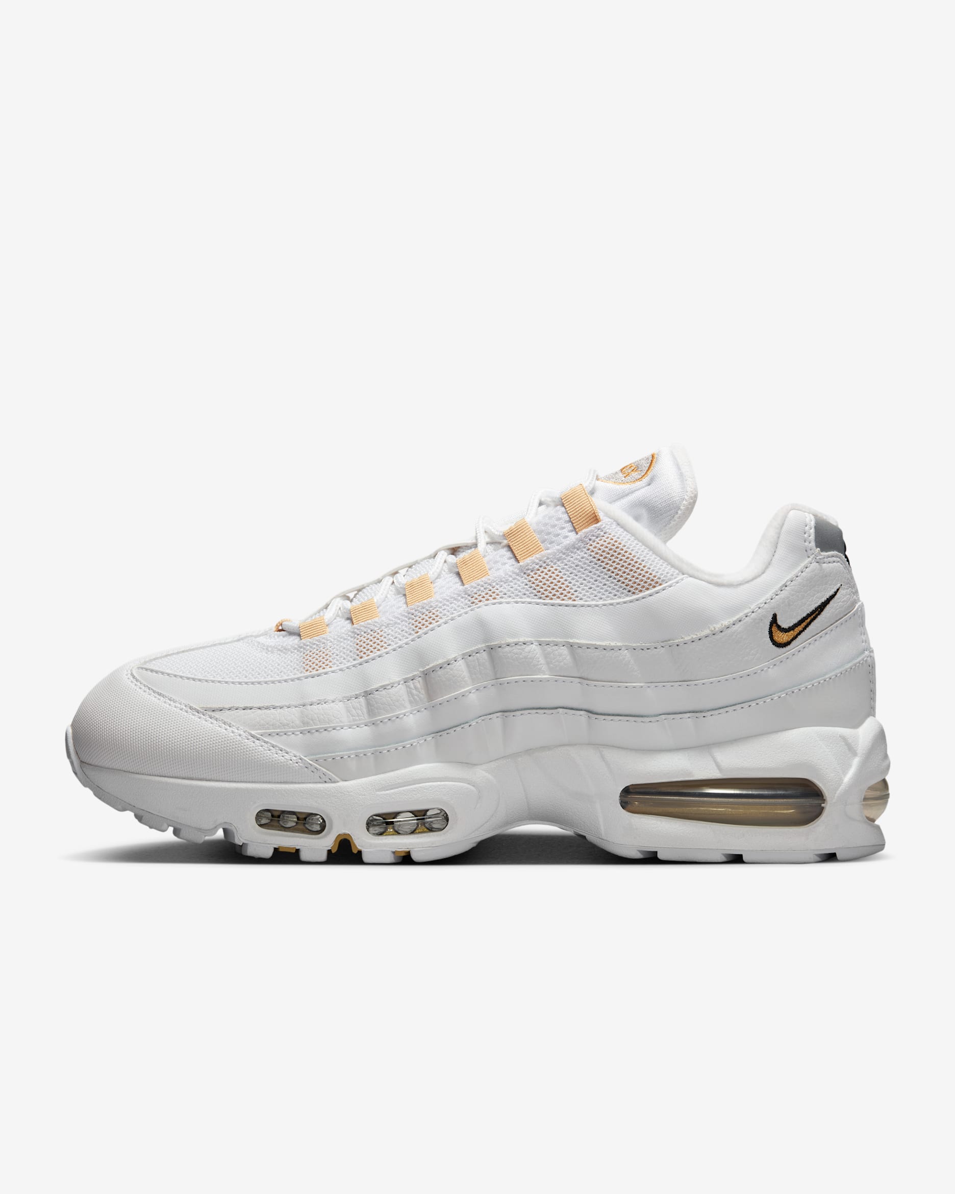 Nike Air Max 95 "Big Bubble" Schuh (Herren) - Weiß/Schwarz/Pearl Grey/Metallic Gold