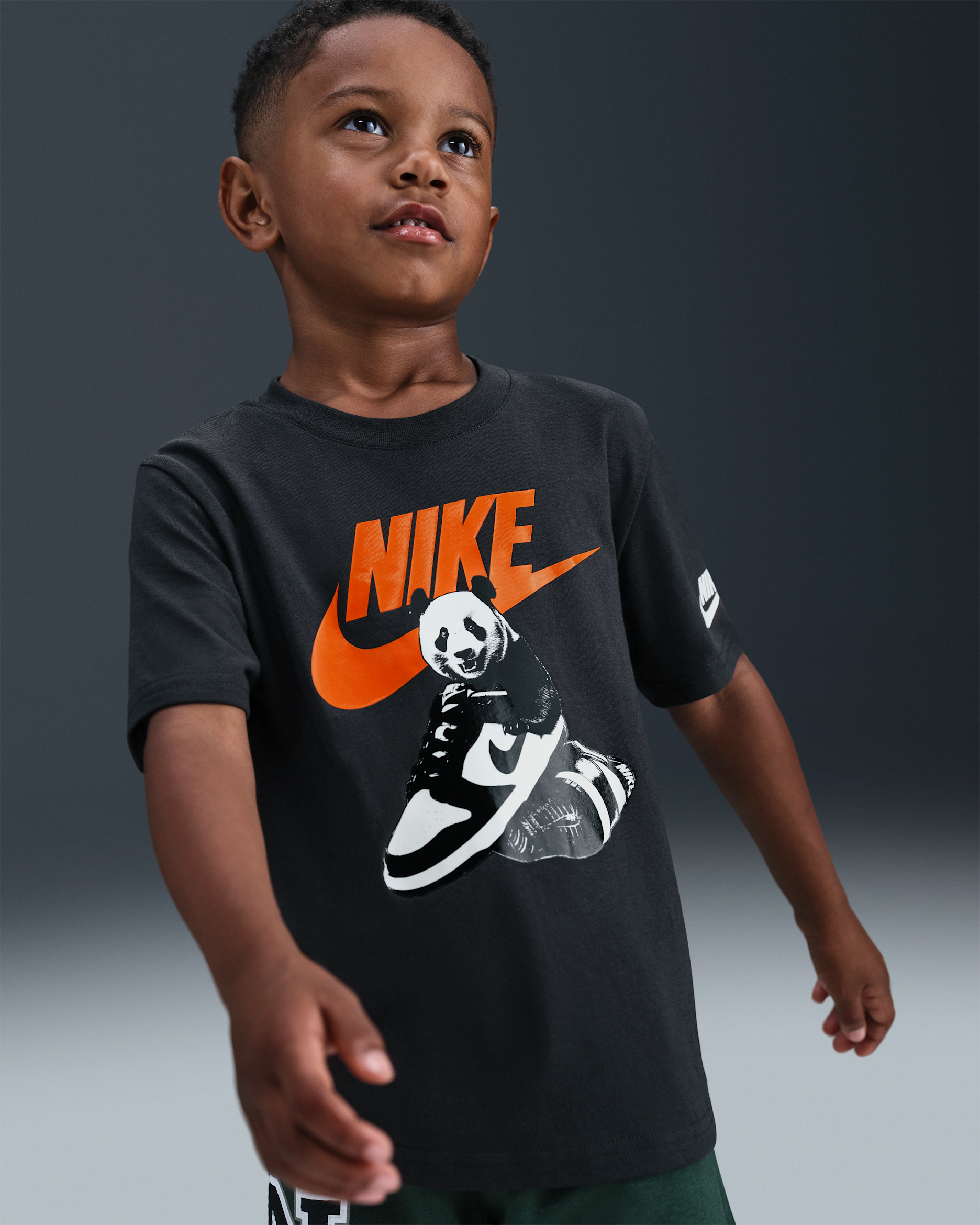Nike Little Kids' Panda Dunks T-Shirt - Anthracite