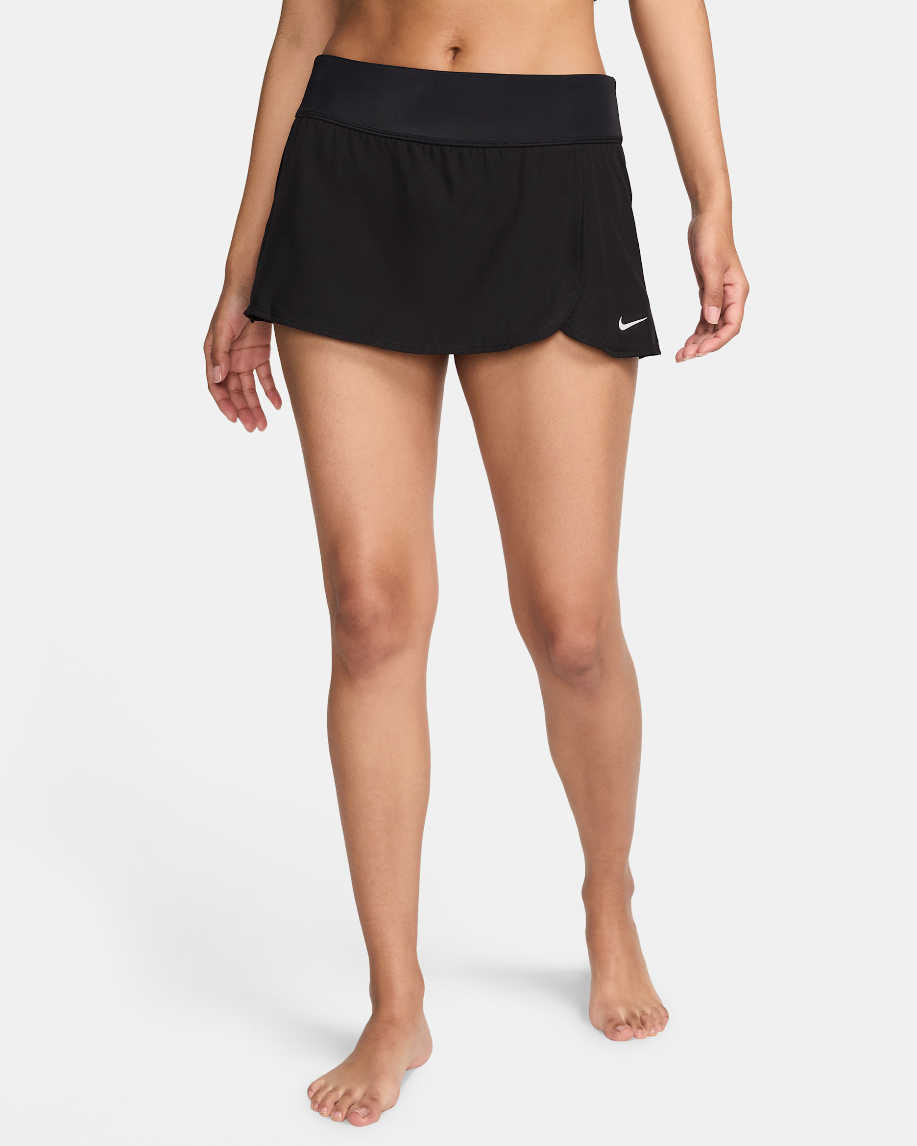 Falda de playa para mujer Nike Swim - Negro/Blanco