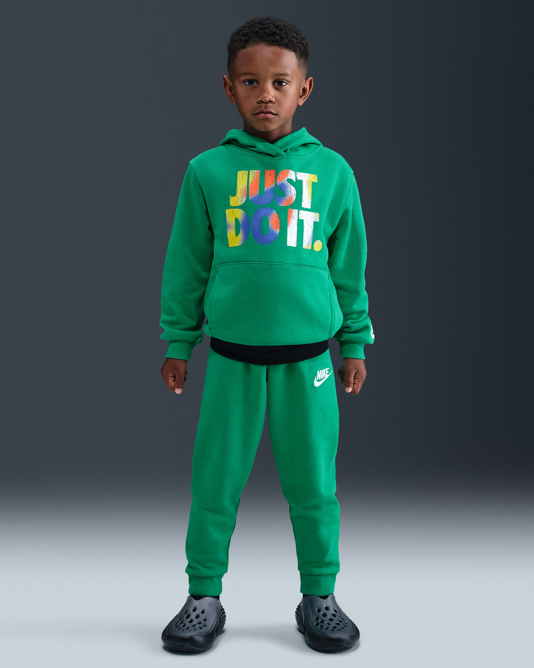 Nike Sportswear Little Kids' Reveal 2-Piece Pullover Hoodie Set - Stadium Green