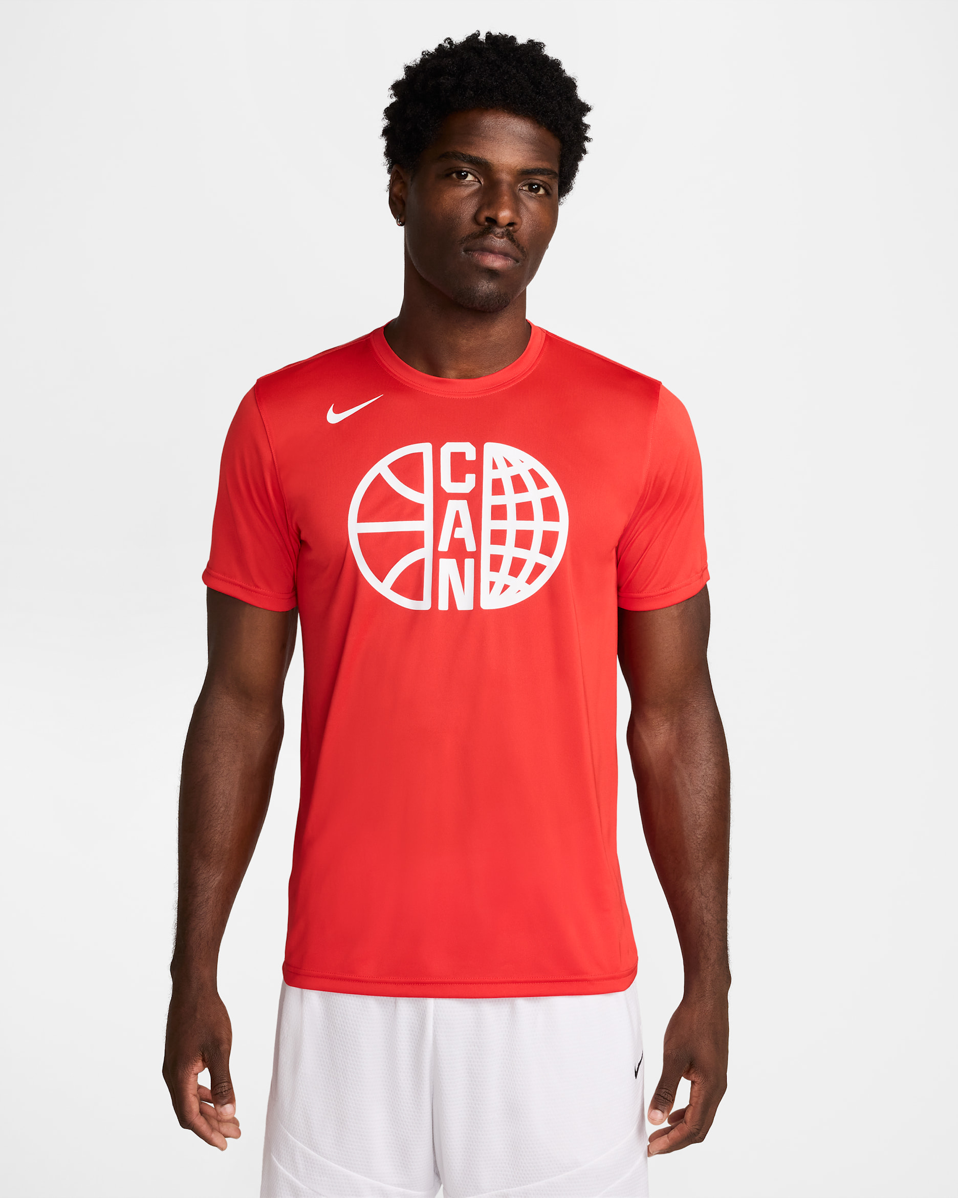 Canada Practice Men's Nike Basketball T-Shirt - Challenge Red/Challenge Red/White
