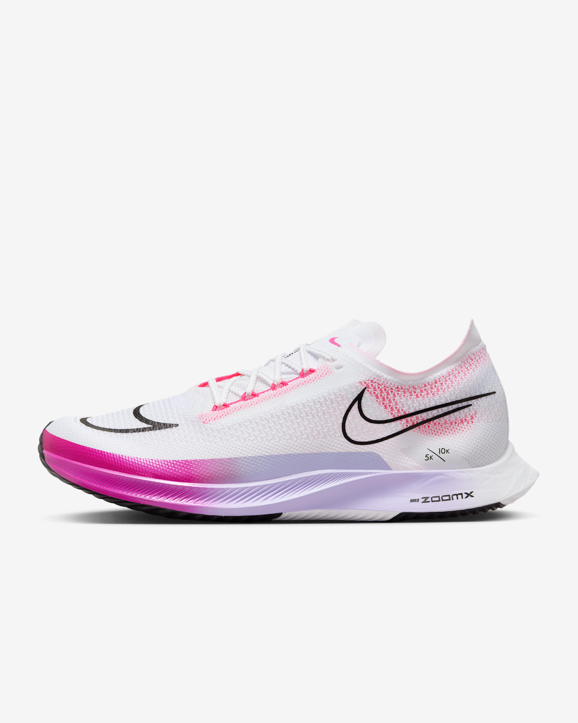 Nike Streakfly Road Racing Shoes - White/Vivid Grape/Purple Agate/Black