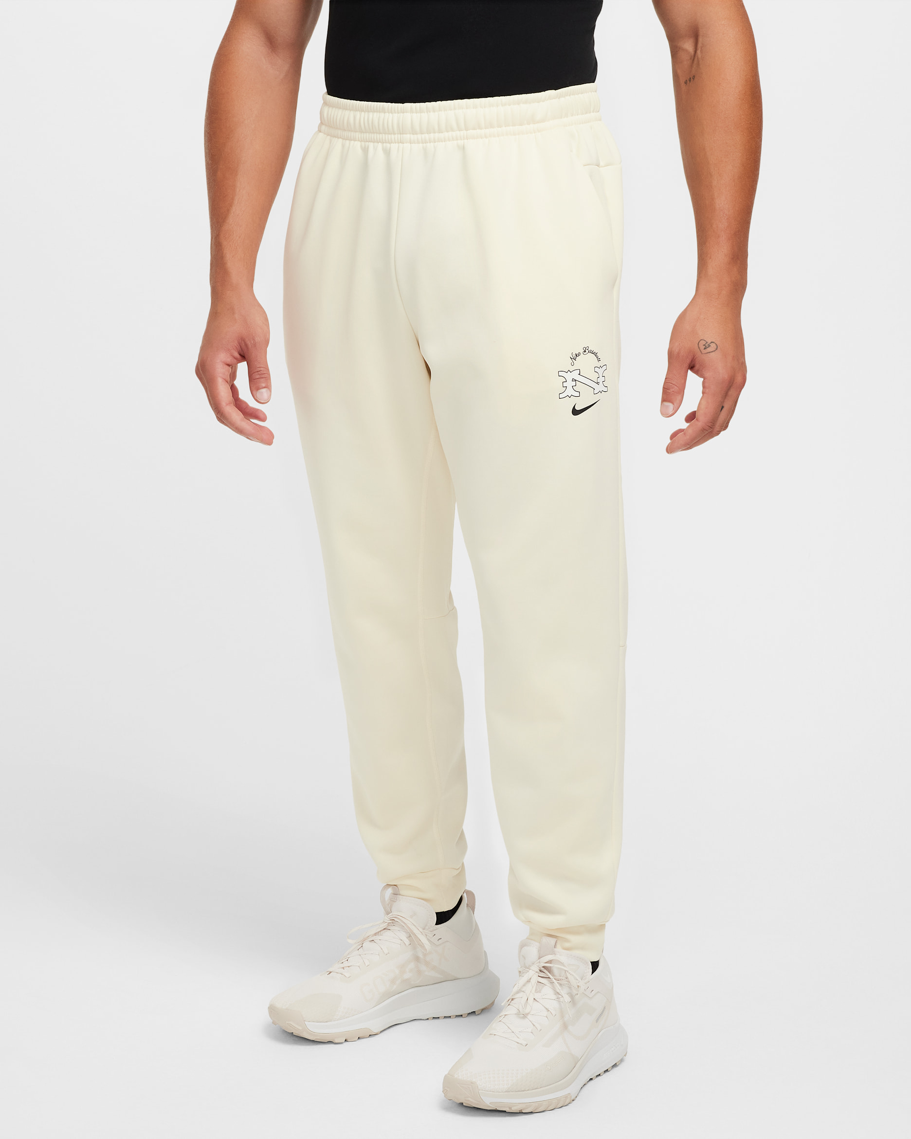 Nike Men's Therma-FIT Baseball Joggers - Coconut Milk/Black/Black