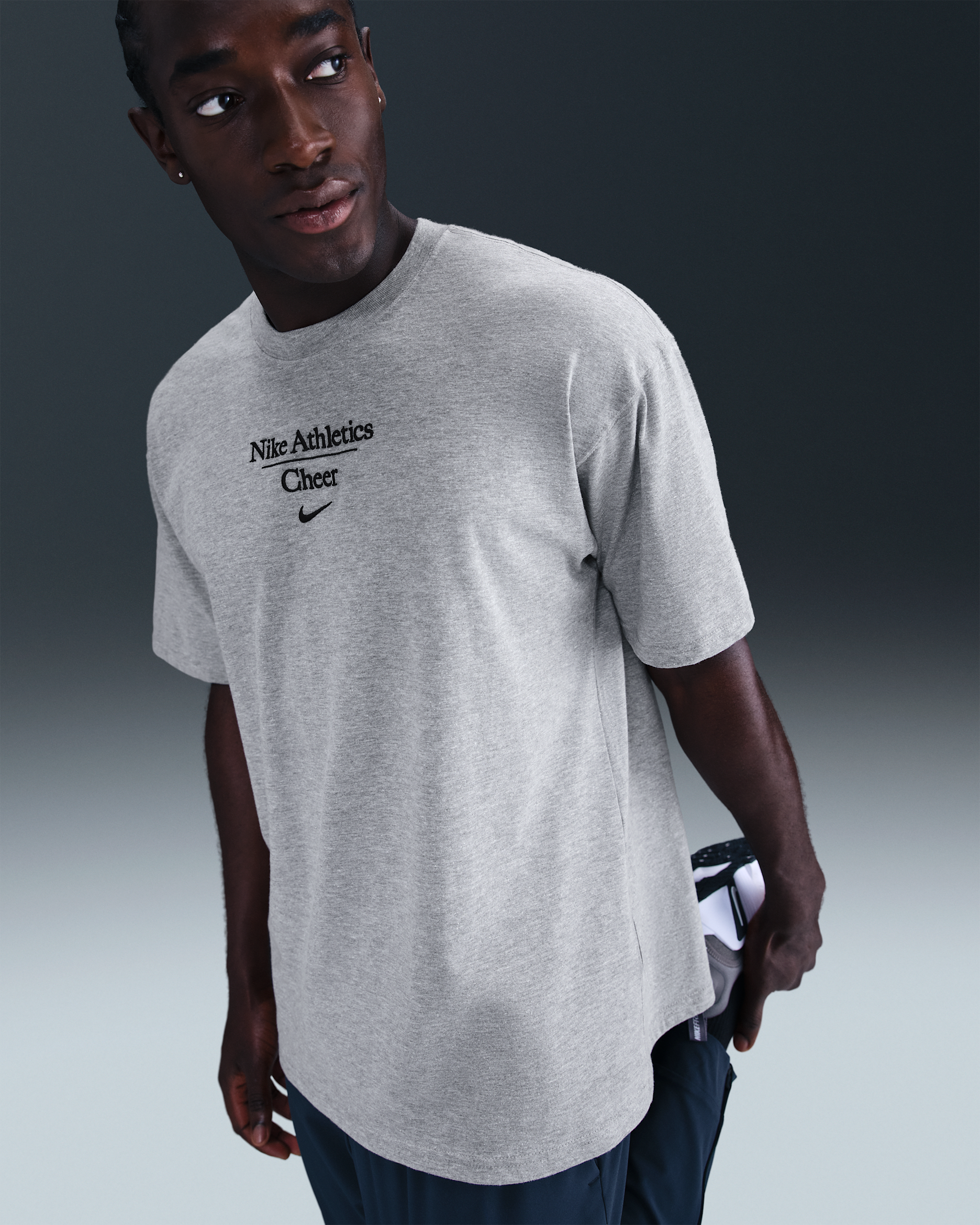 Playera Max90 para hombre Nike Cheer - Gris oscuro jaspeado