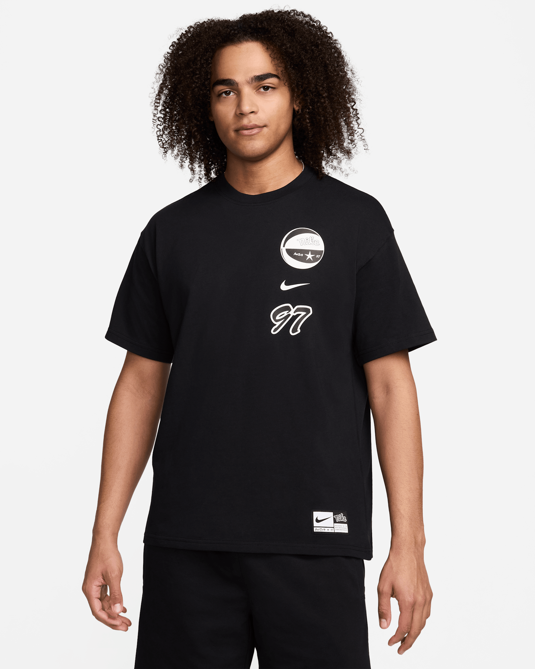 Playera de básquetbol Max90 para hombre Nike - Negro