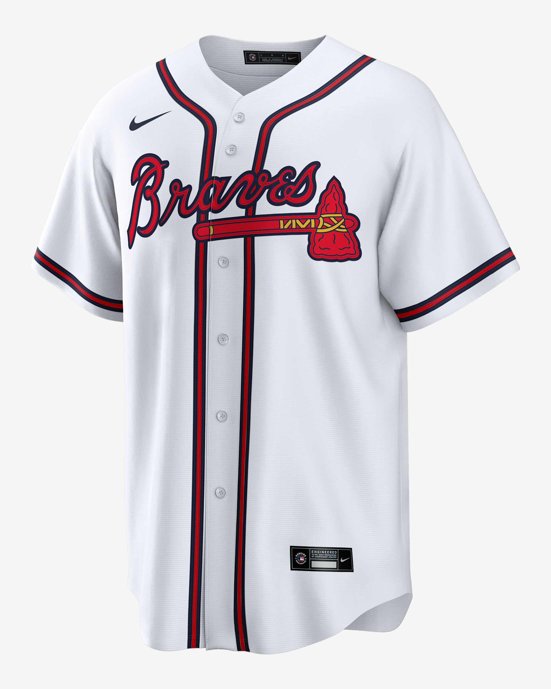 Jersey Nike de la MLB Replica para hombre Spencer Strider Atlanta Braves - Blanco