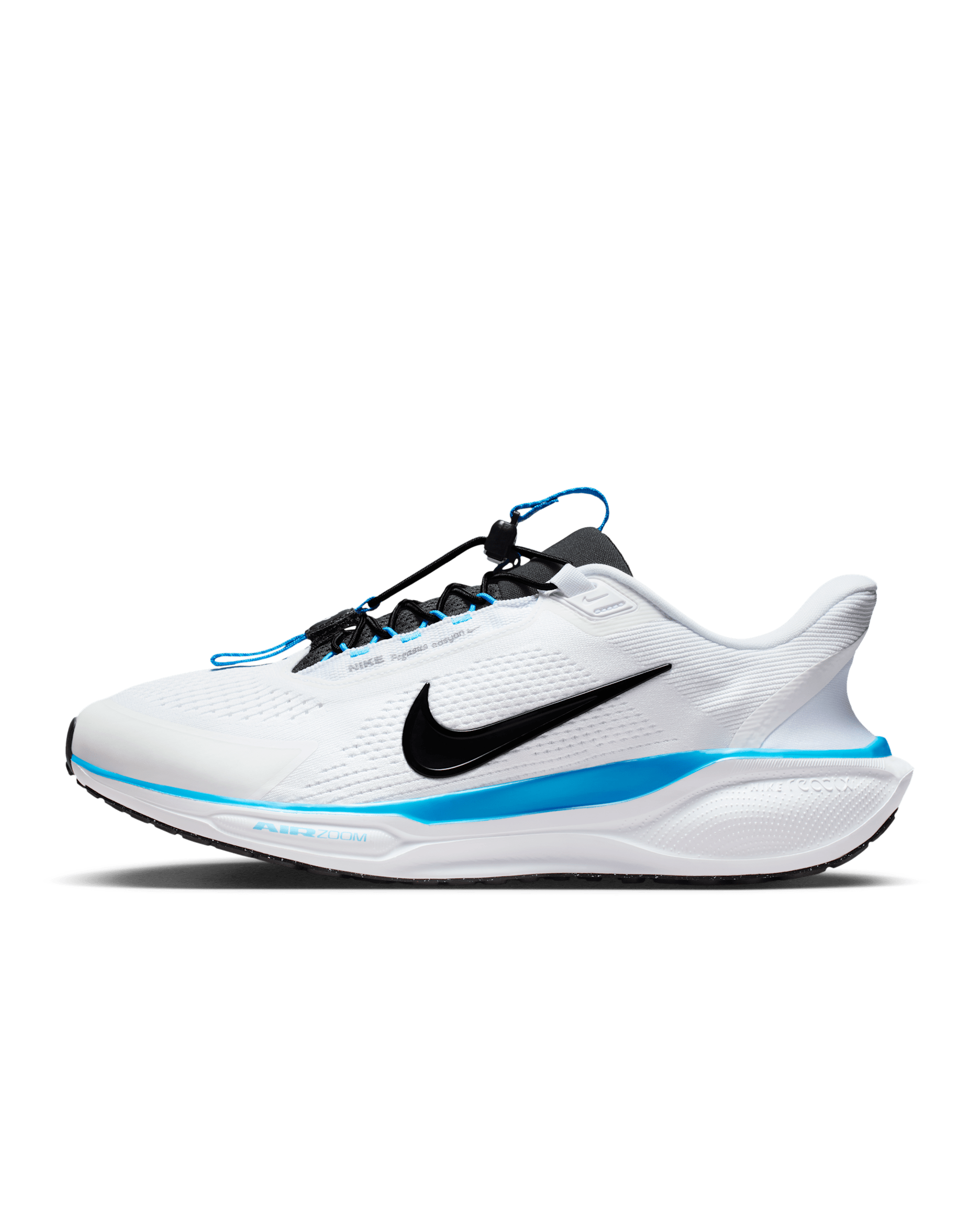 Nike Pegasus EasyOn Men's Road Running Shoes - White/Black/Blue Hero/Metallic Silver