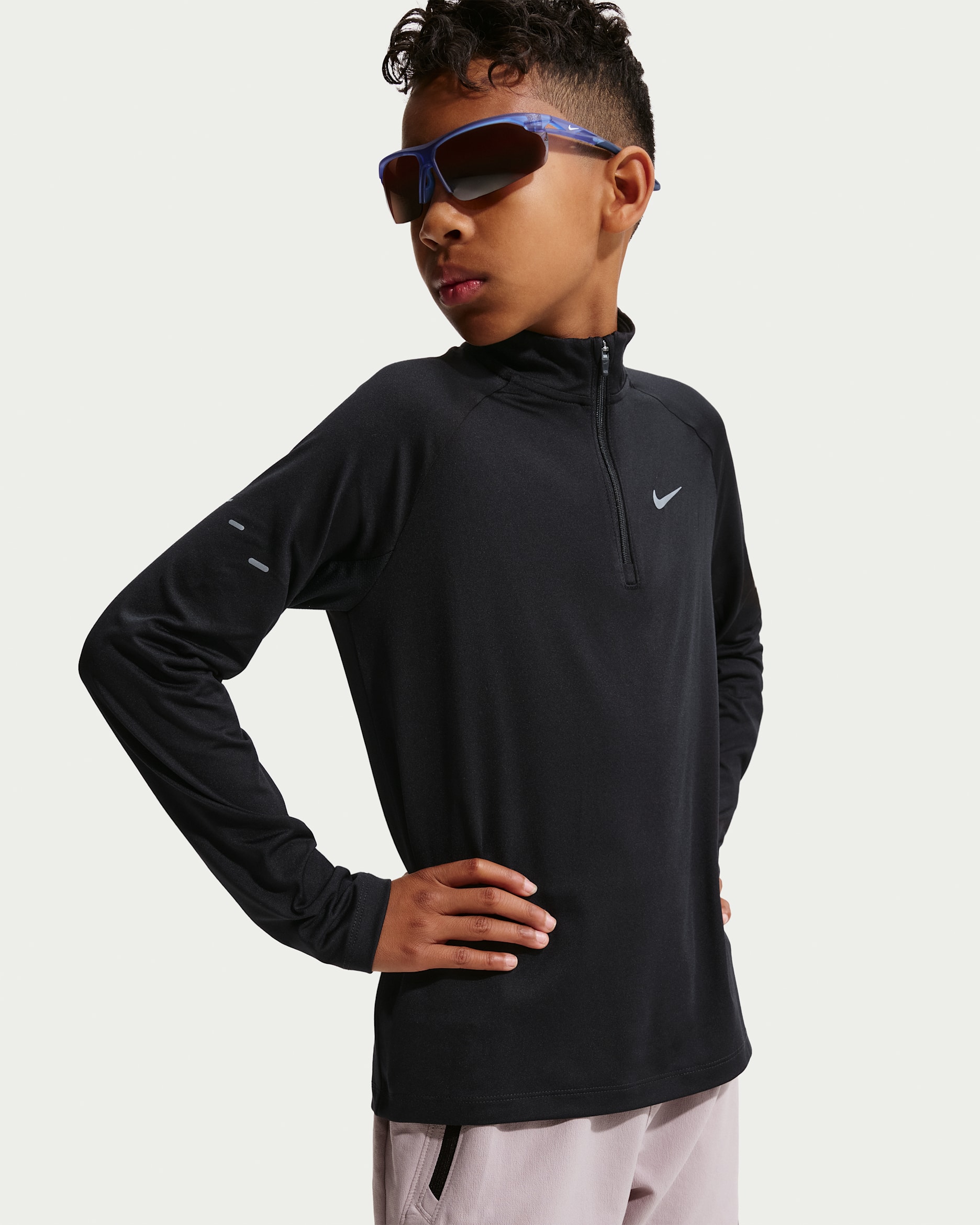 Nike Stride Kids' Dri-FIT 1/2-Zip Top - Black
